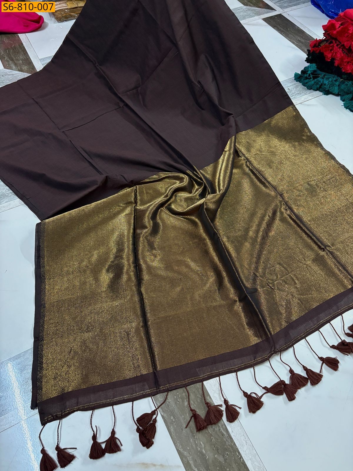 Fancy Khadi cotton saree