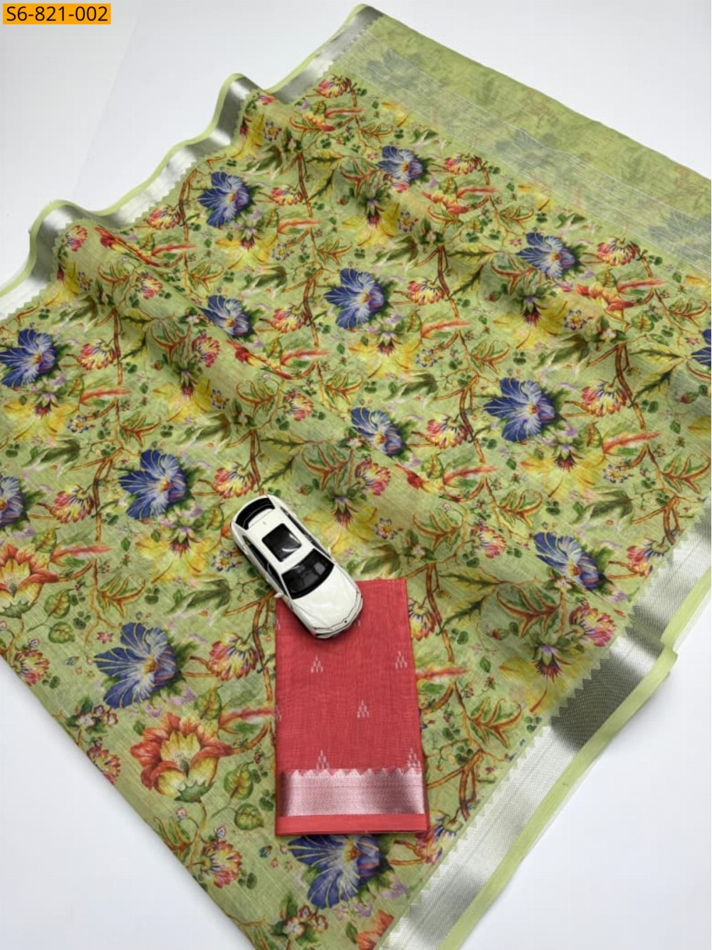 Fancy Soft Linen Saree