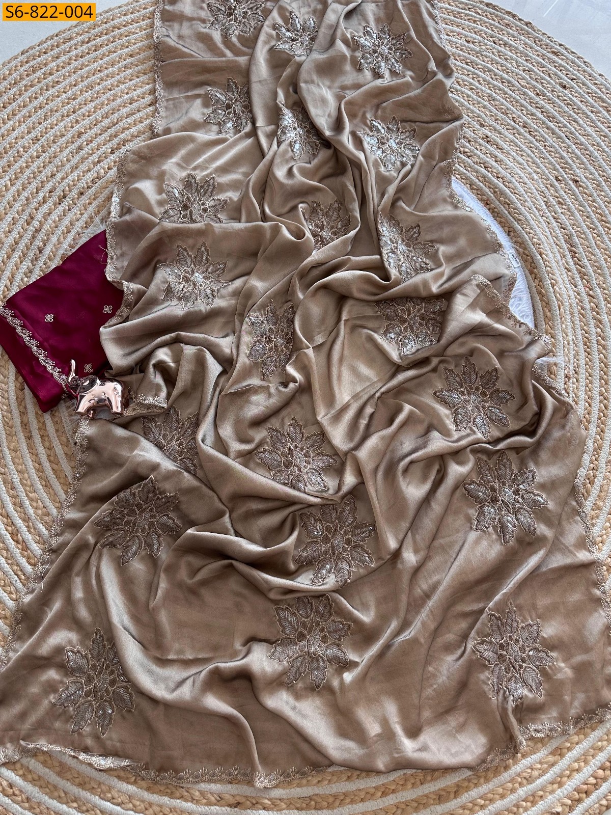 Beige Fancy Rangoli Silk Saree