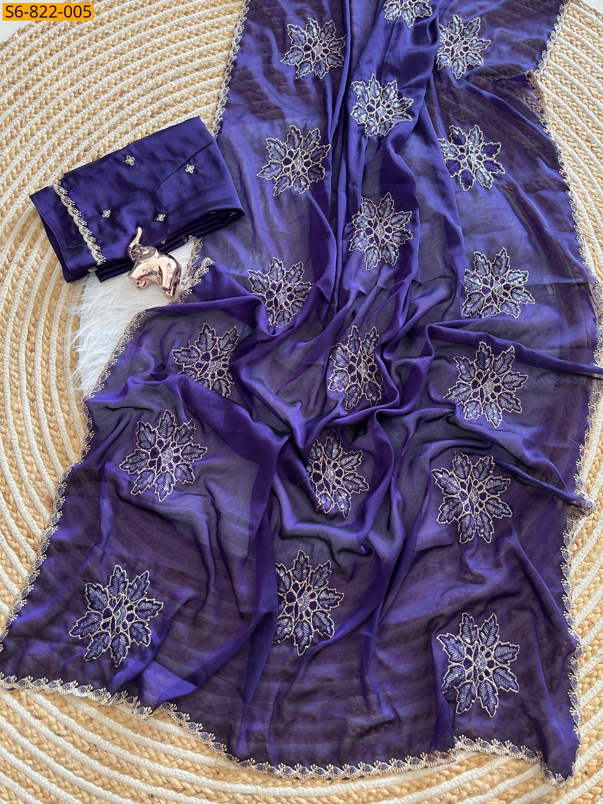 Violet Fancy Rangoli Silk Saree