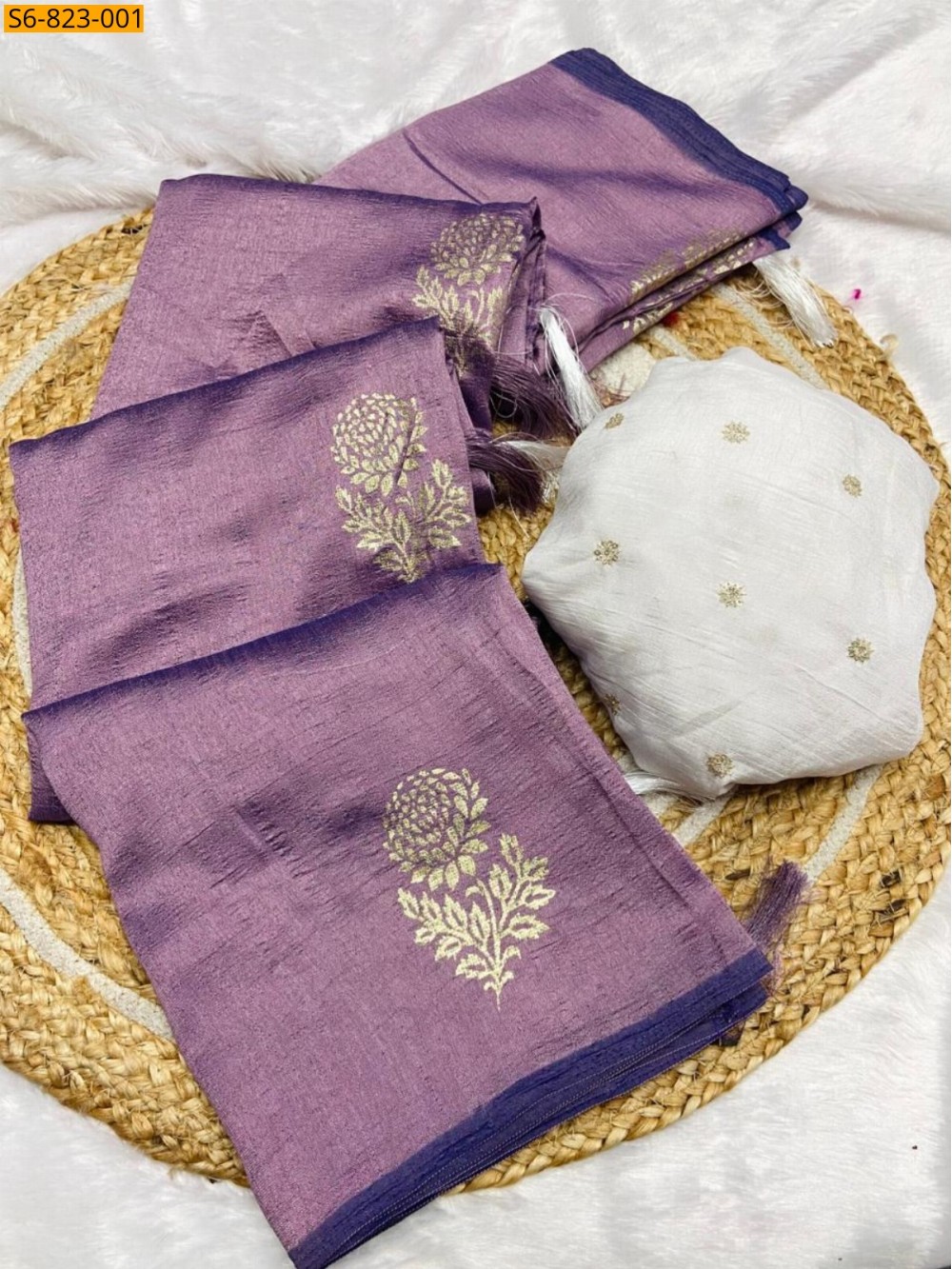 Fancy Blooming Vichitra Silk sarees