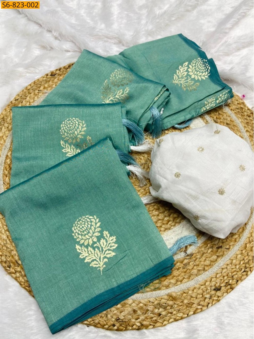 Fancy Blooming Vichitra Silk sarees