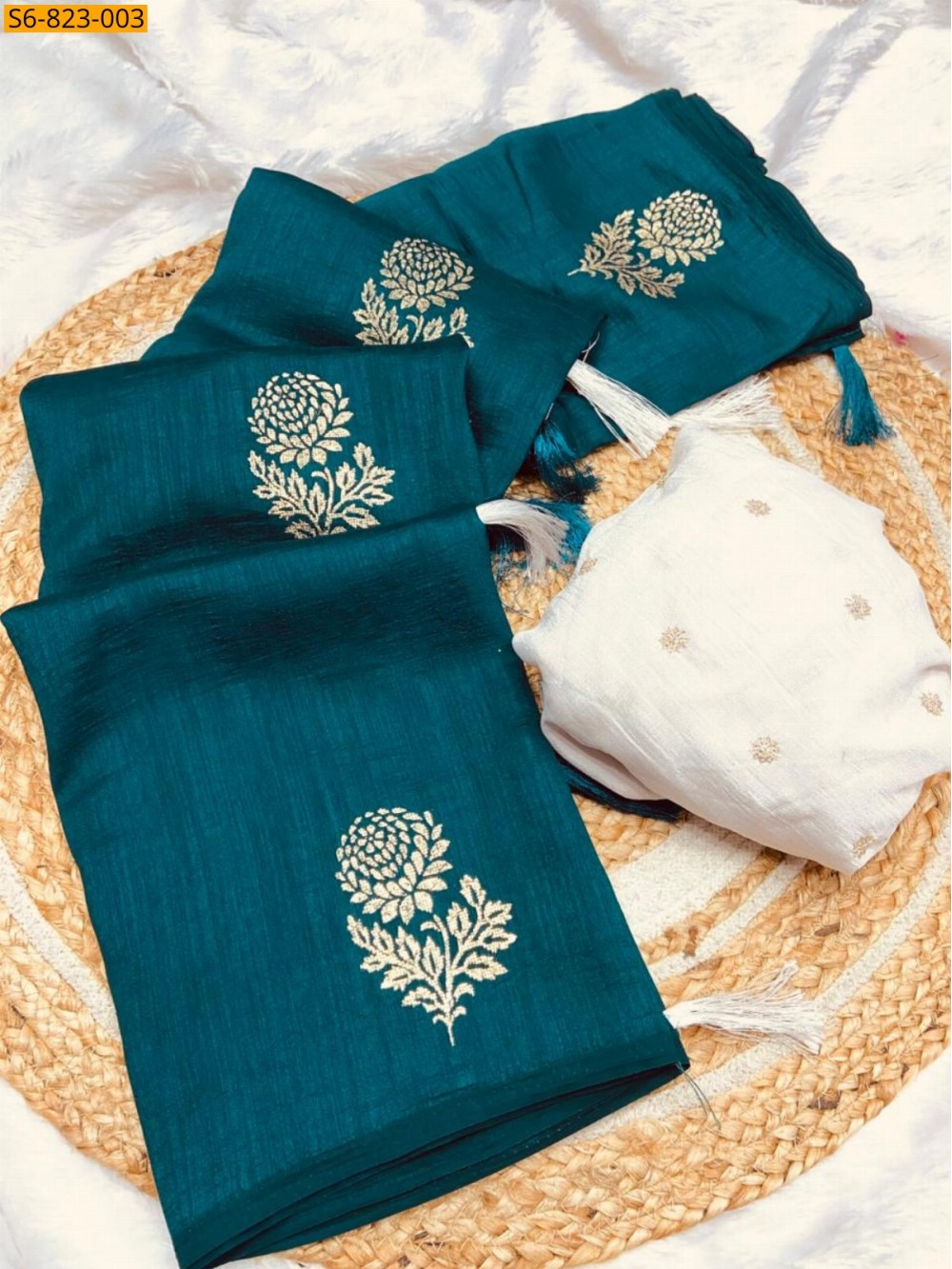 Fancy Blooming Vichitra Silk sarees