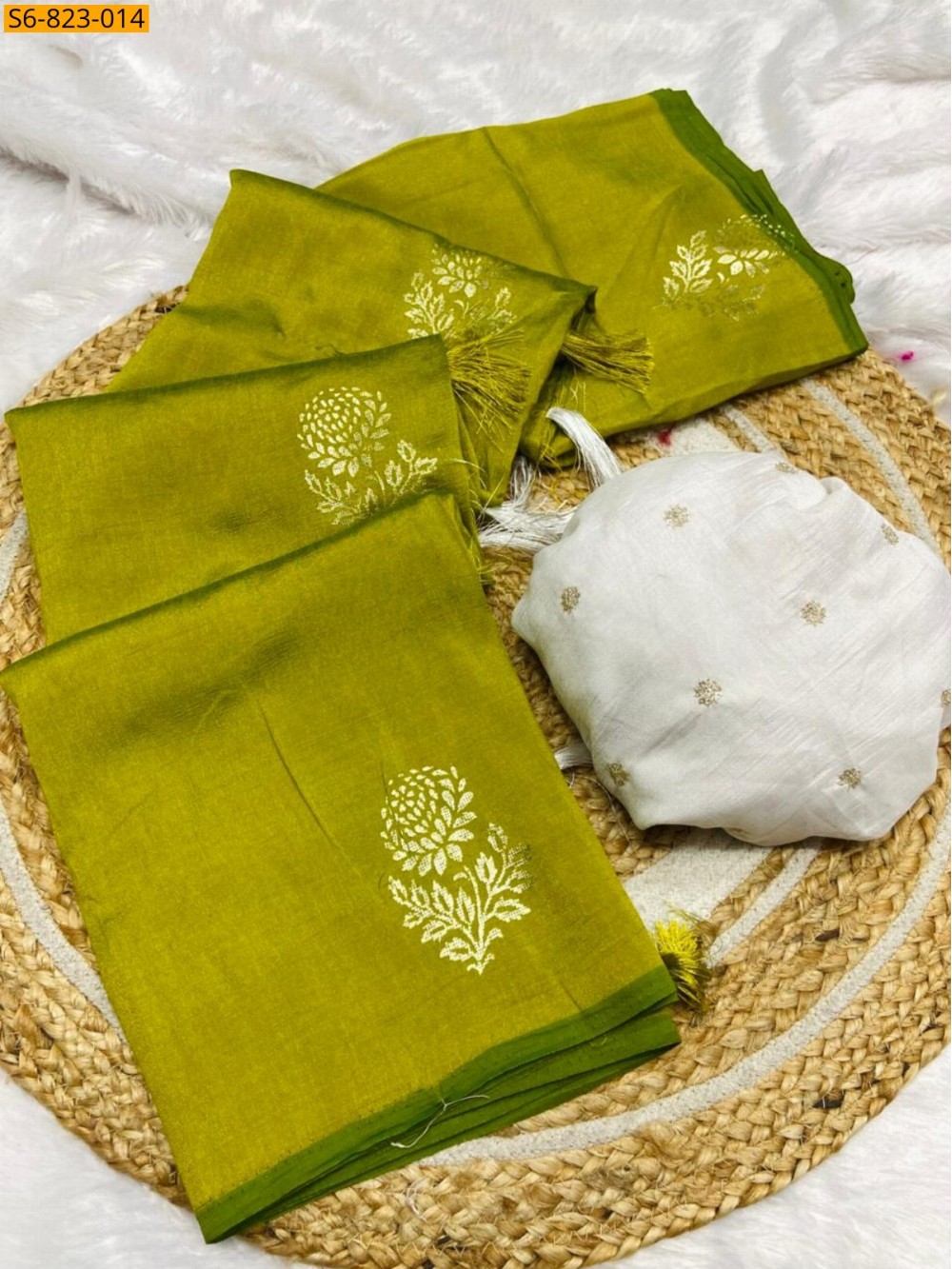 Fancy Blooming Vichitra Silk sarees