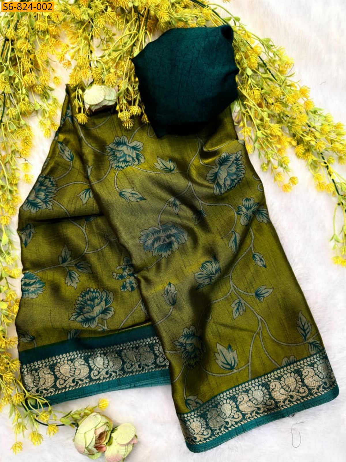 Fancy Soft bleck dola silk sarees