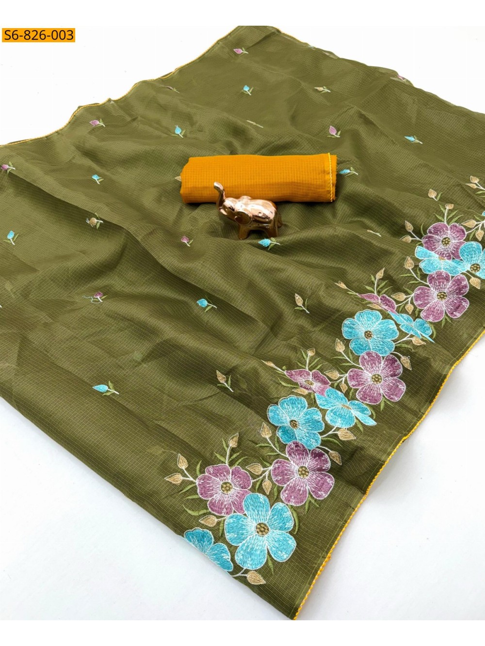 Fancy Kota Embroidery Saree