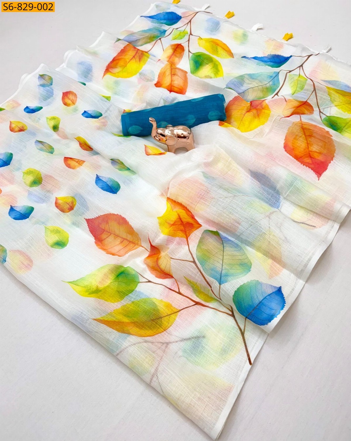 Fancy Soft Linen  Saree