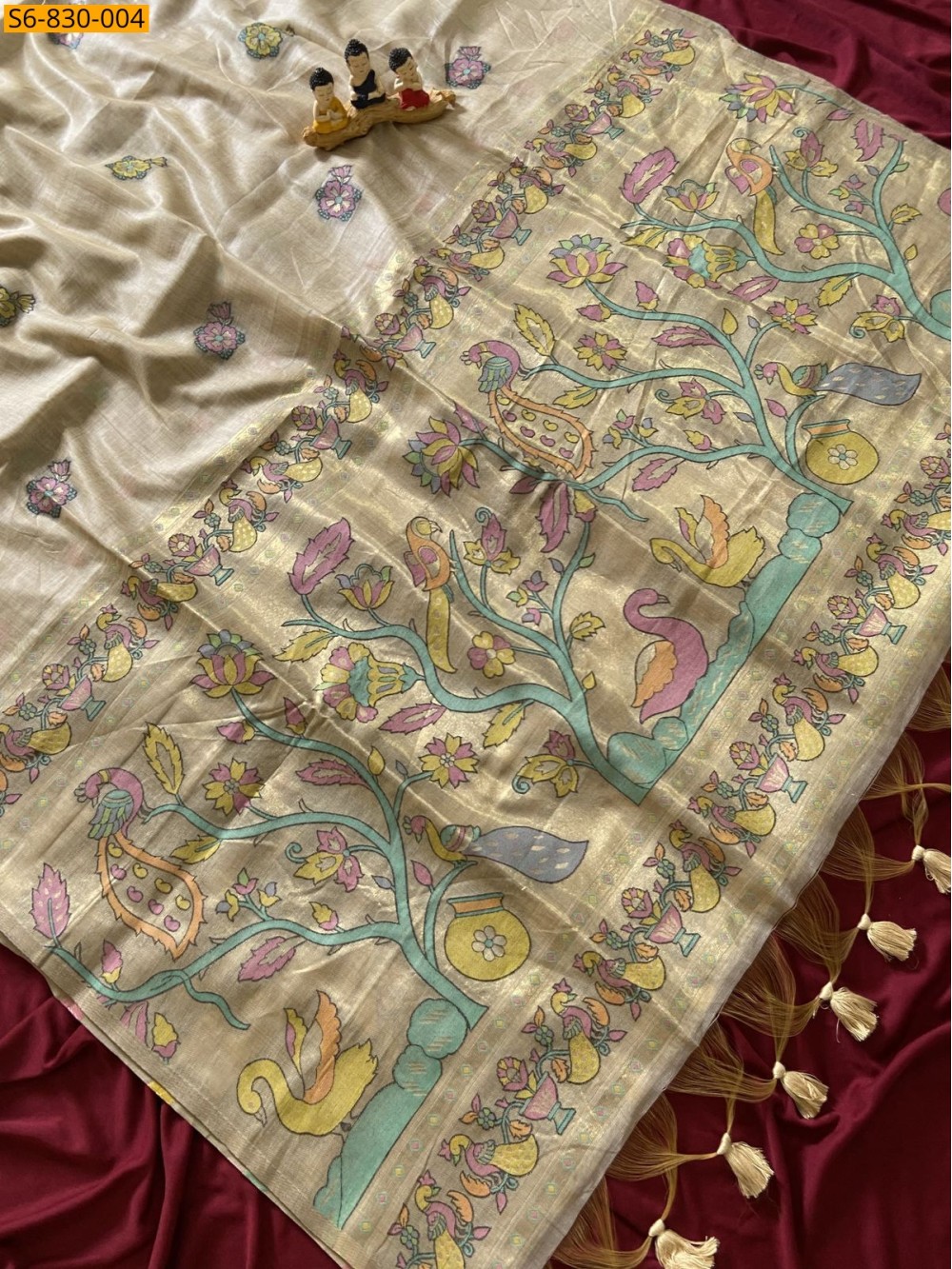 Fancy Soft Muga Cotton Paithani Saree