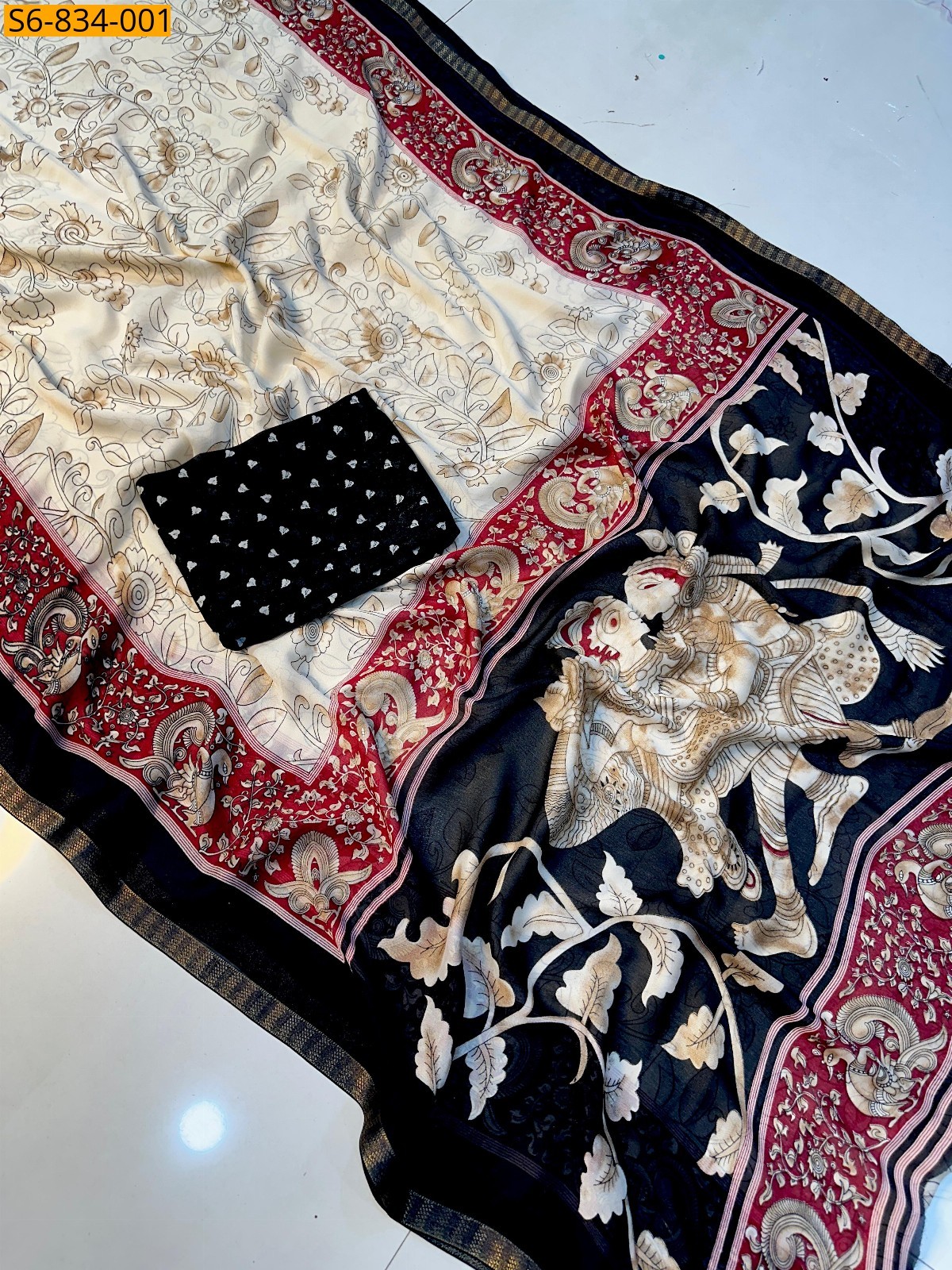 Half White Fancy georgette sarees
