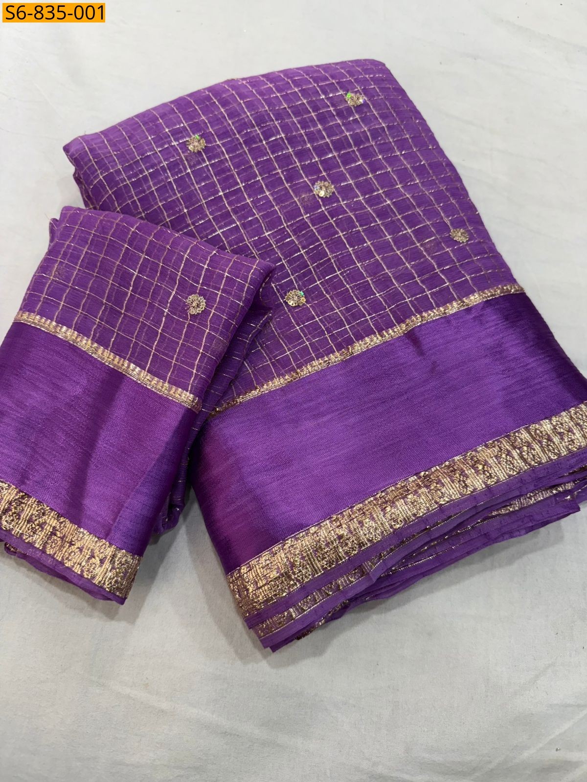 Lavender Fancy Viscose georgette sarees