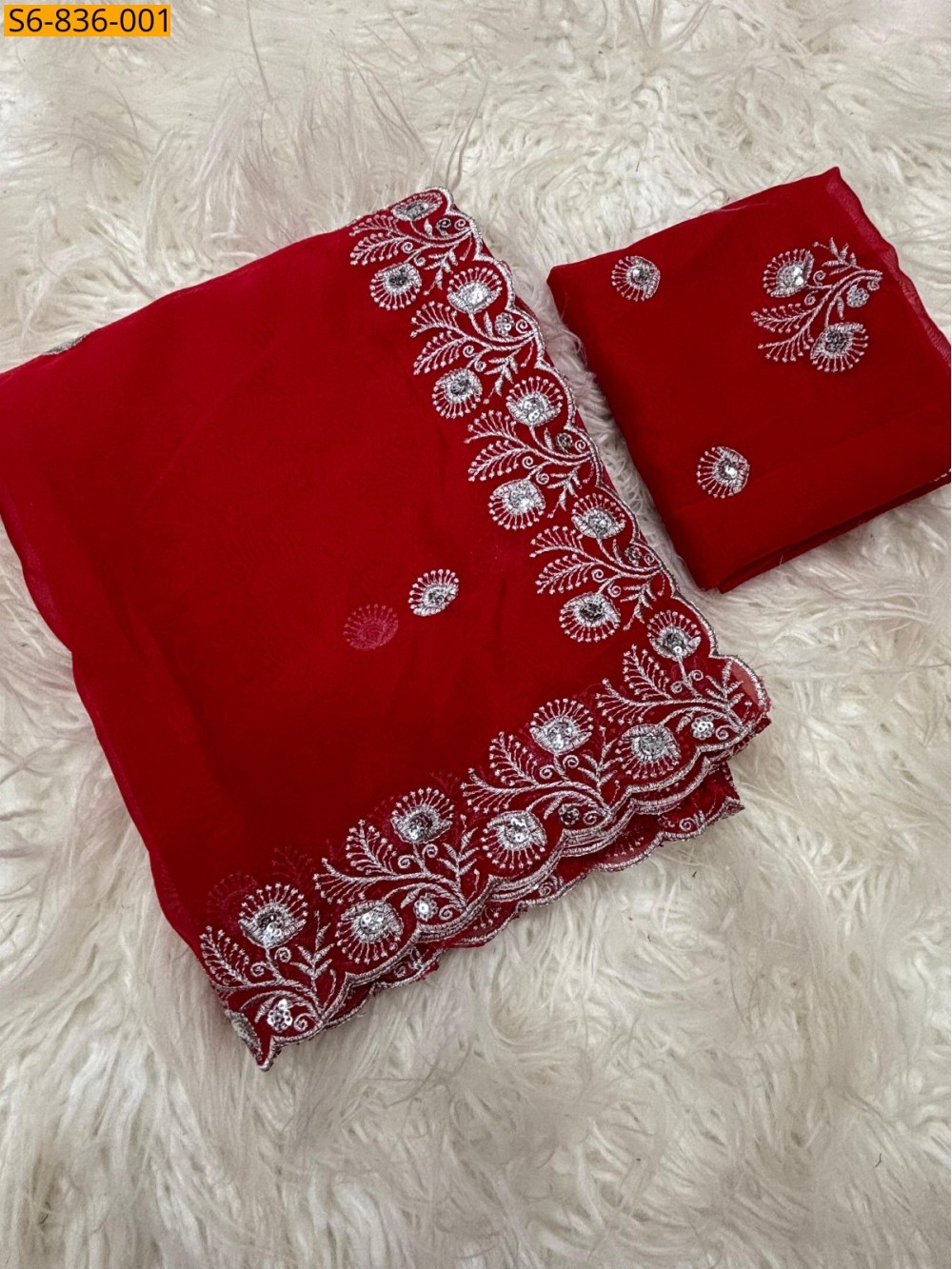 Fancy organza sarees