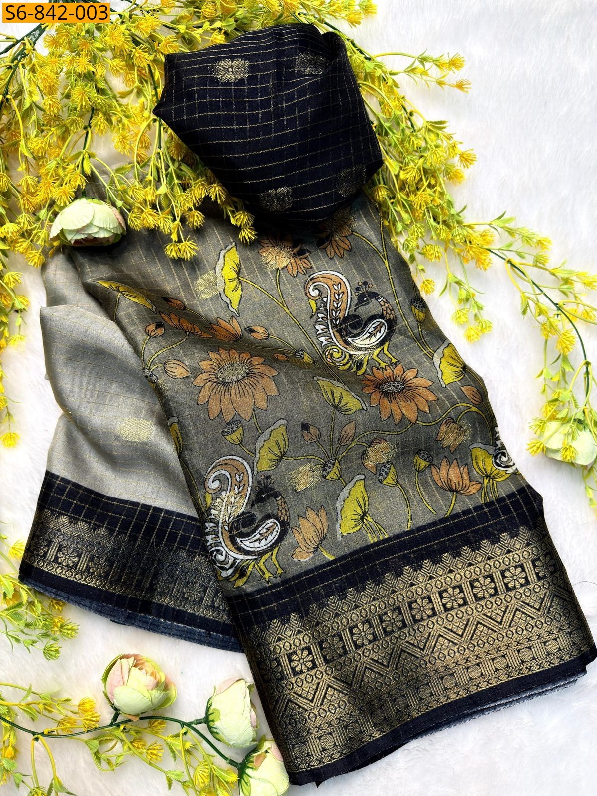 Grey Fancy marsh mellow saree