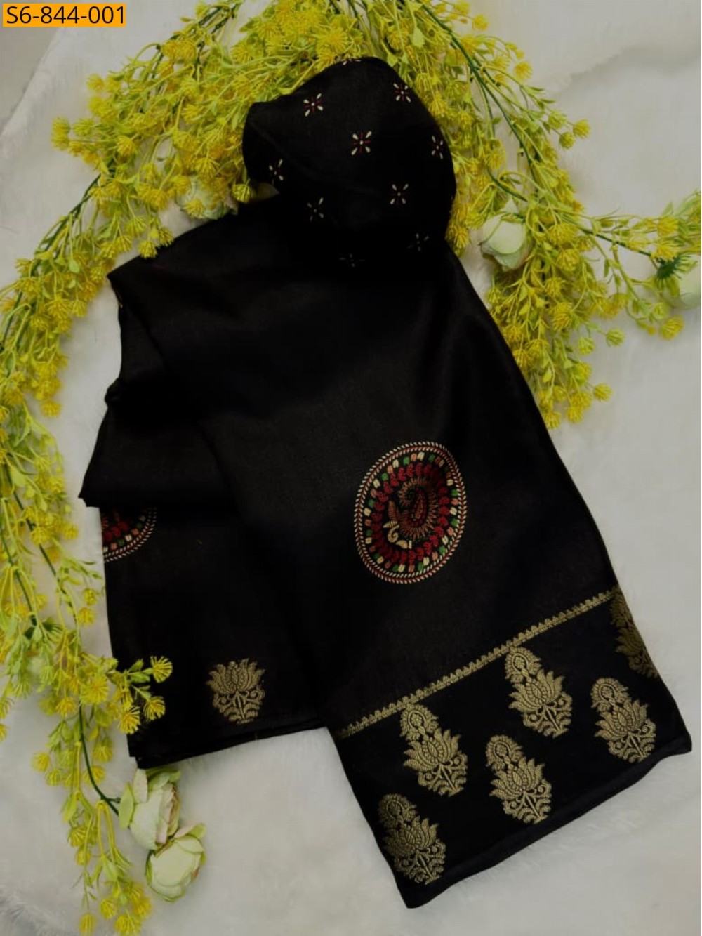 Black Fancy marsh mellow saree Black Fancy marsh mellow saree