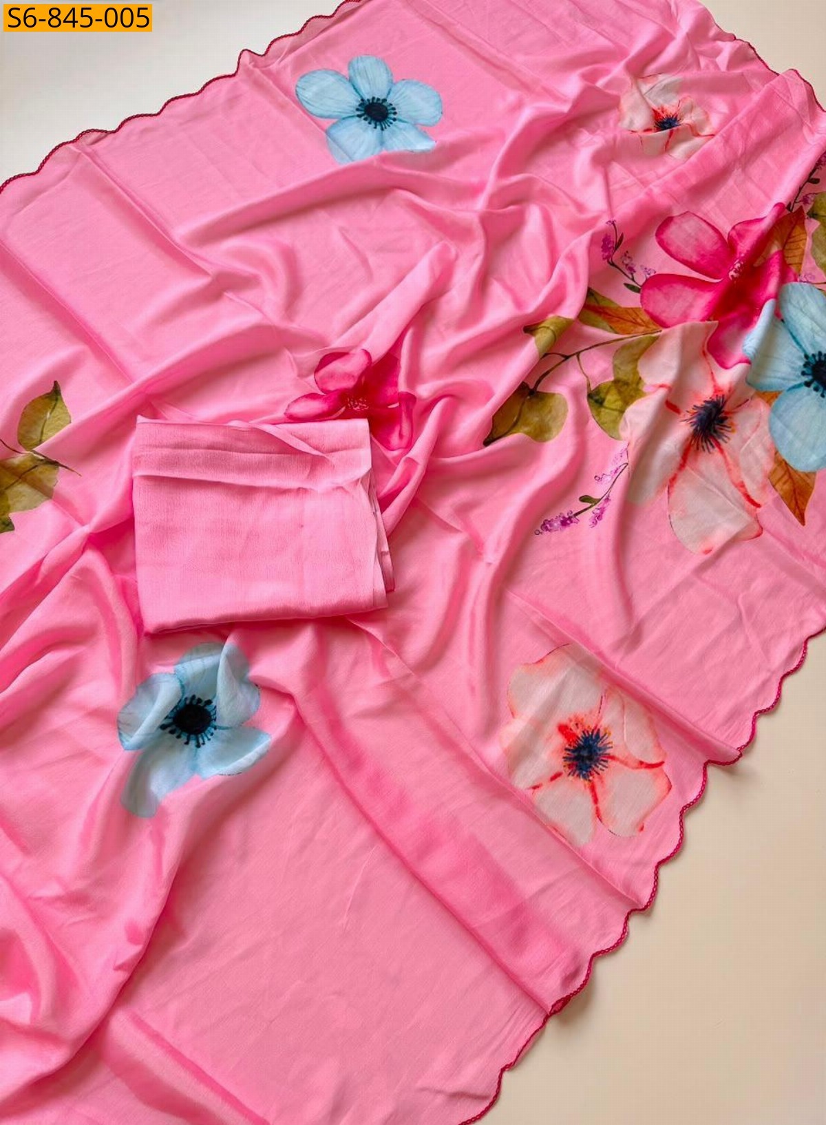 Pink Fancy Chinnon saree