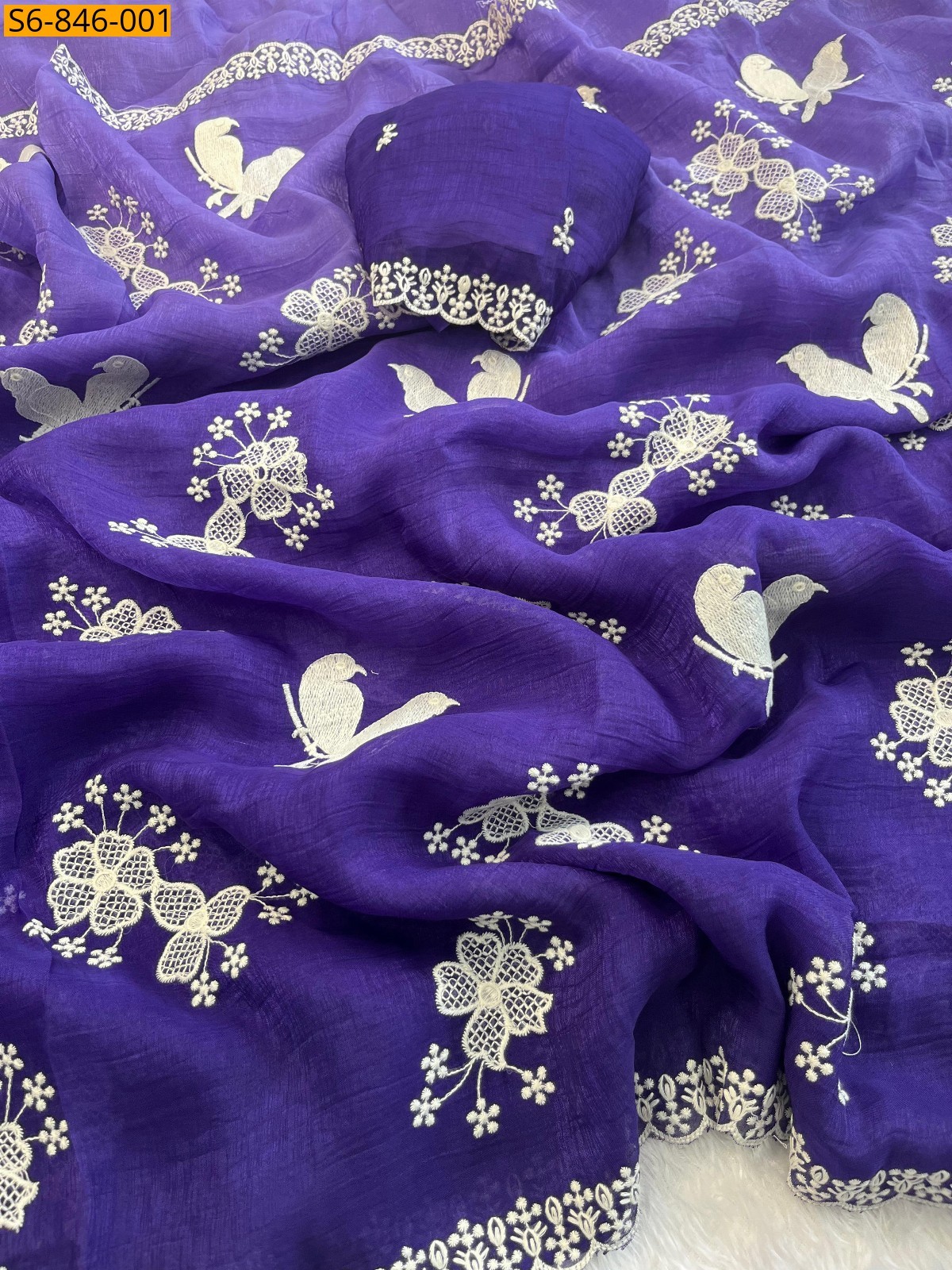 Violet Fancy crunchy padding saree