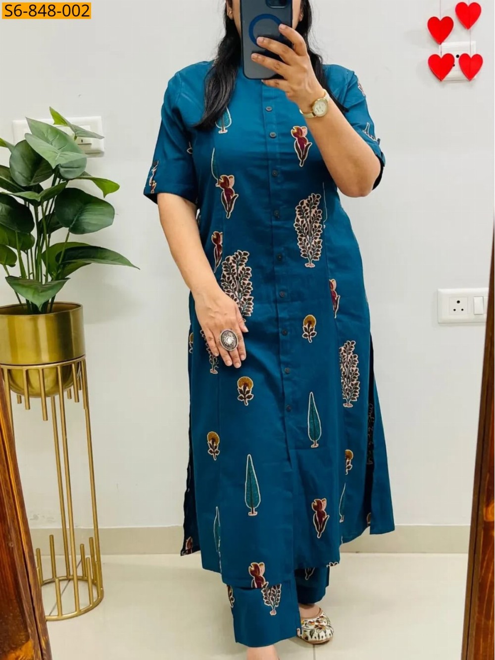 Fancy Blended rayon cotton Coord set