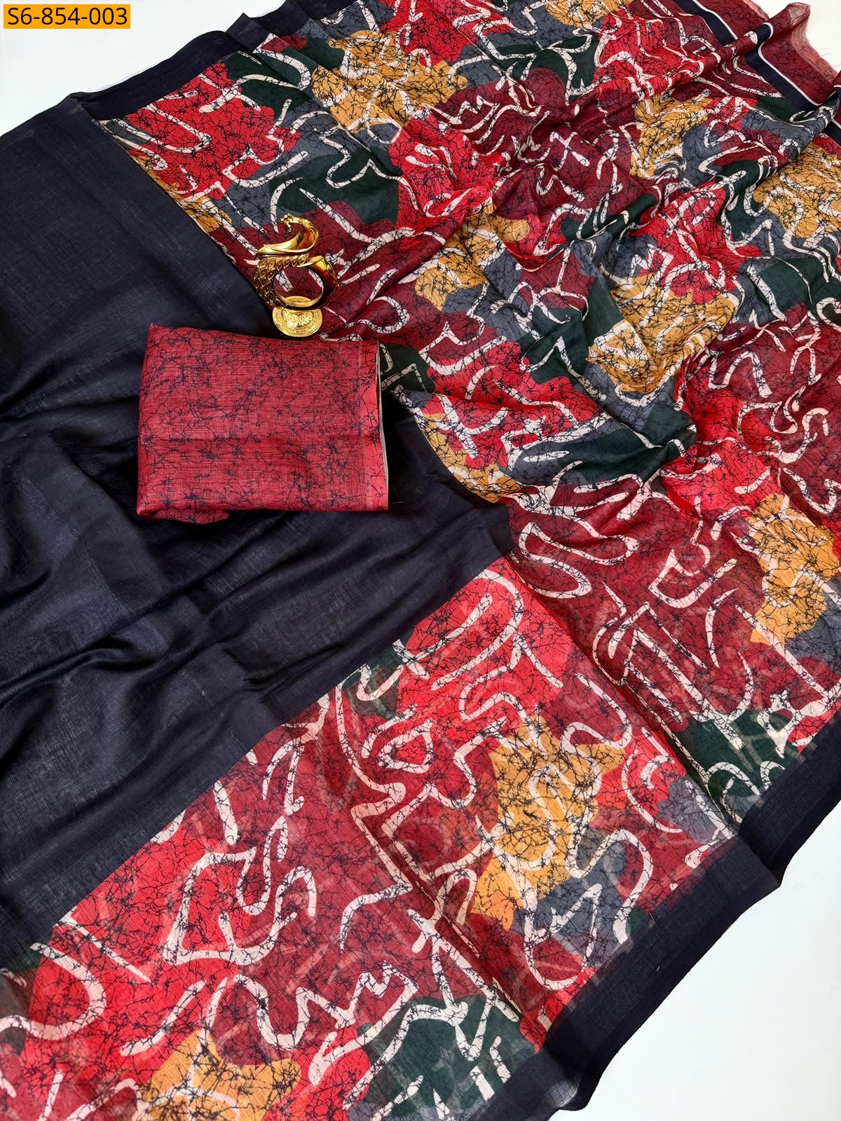 Fancy Linen Cotton Saree