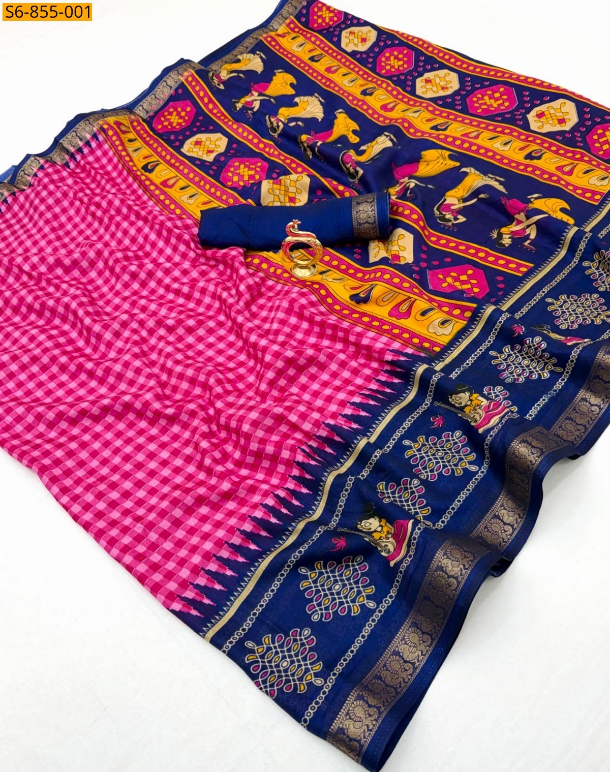 Pink Fancy Dola Silk Saree
