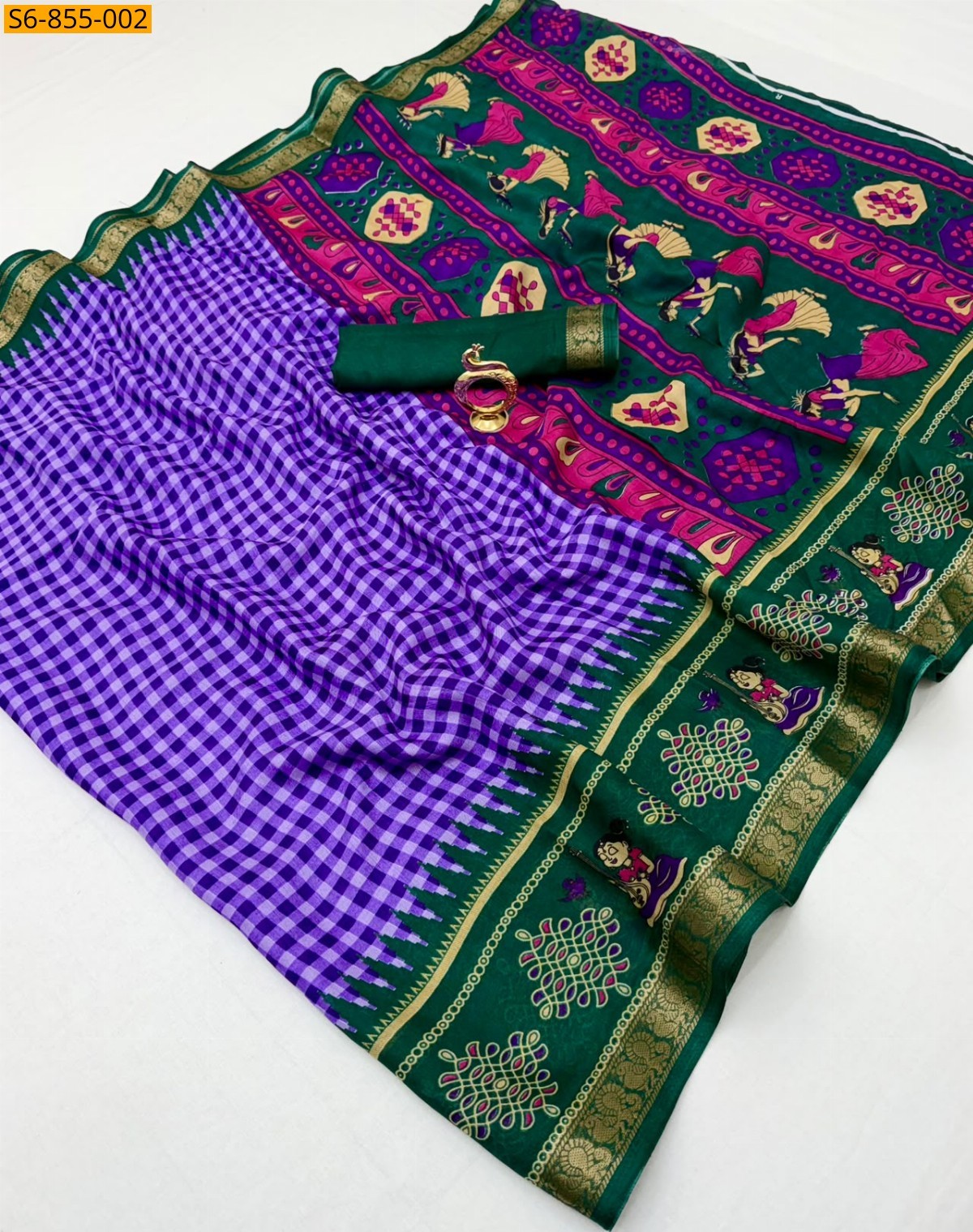 Violet Fancy Dola Silk Saree