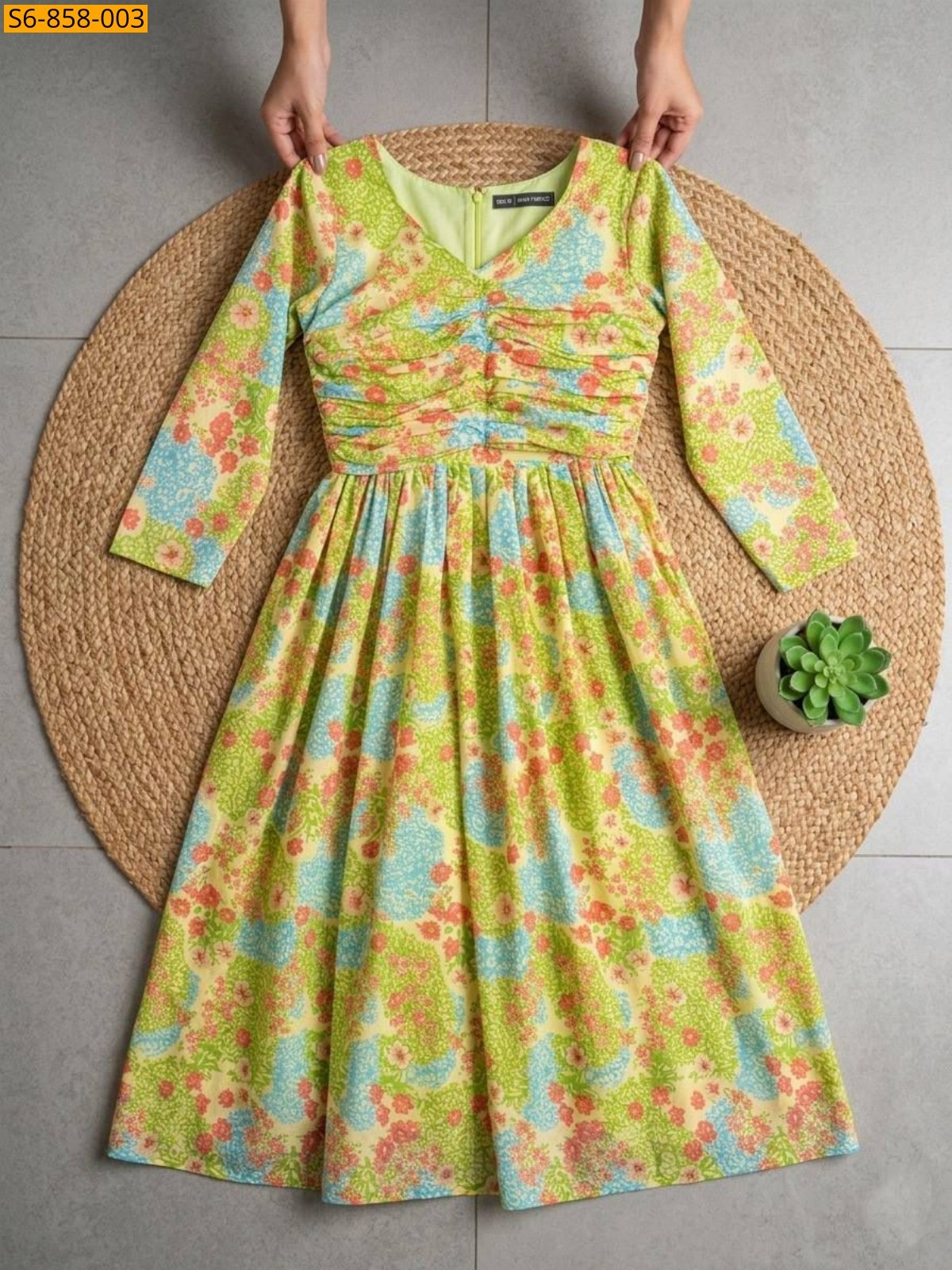 Green Fancy Alfino Chiffon Maxi