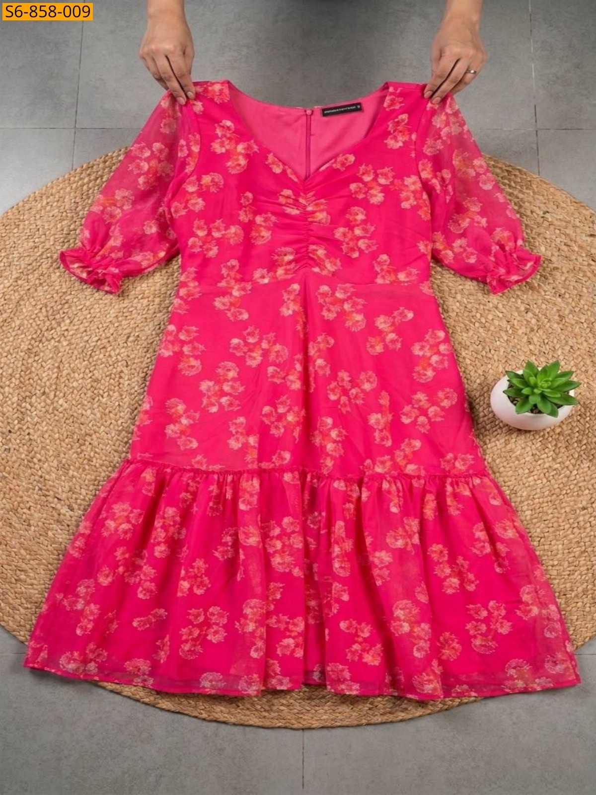 Pink Fancy Alfino Chiffon Maxi