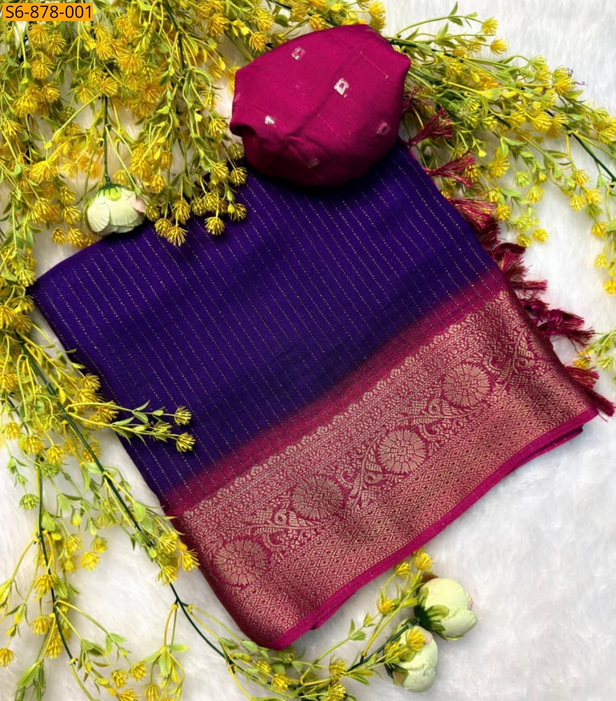 Violet Fancy Marshmellow Saree