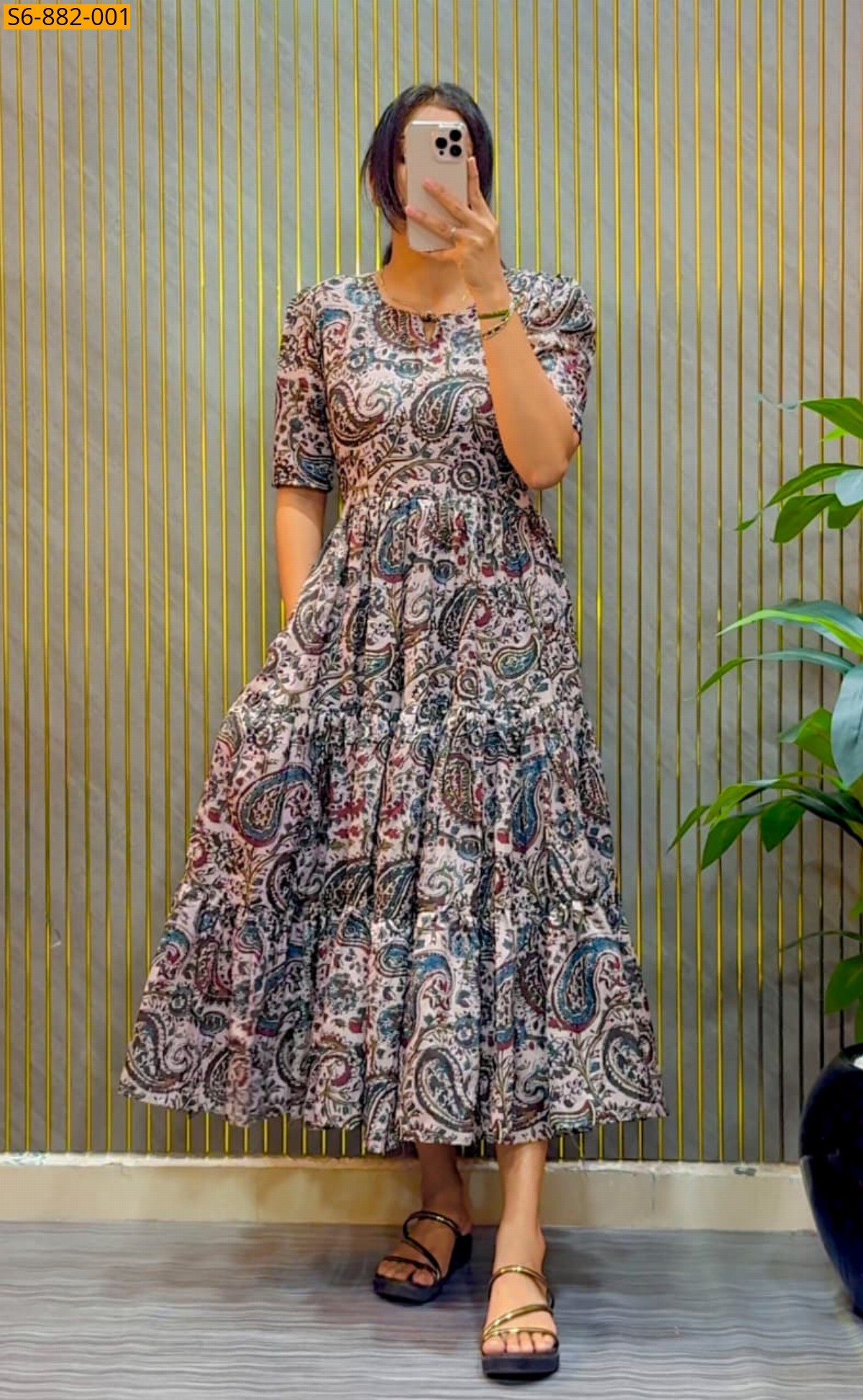 Pink Fancy Cambric Cotton Kalamkari Printed Maxi