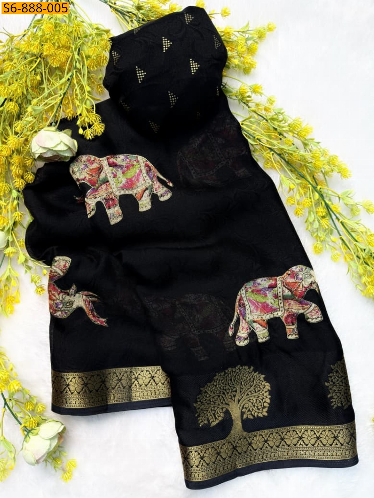 Black Fancy marsh mellow saree