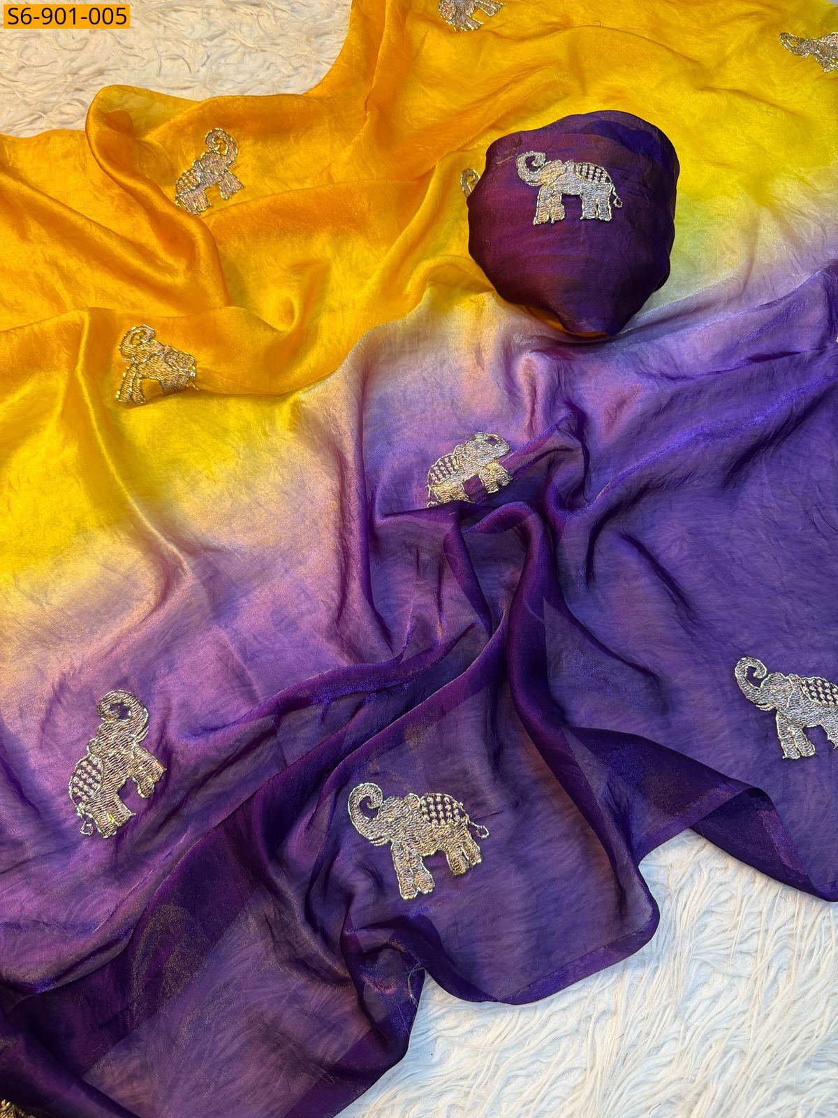 Violet Fancy Soft Space Silk Saree