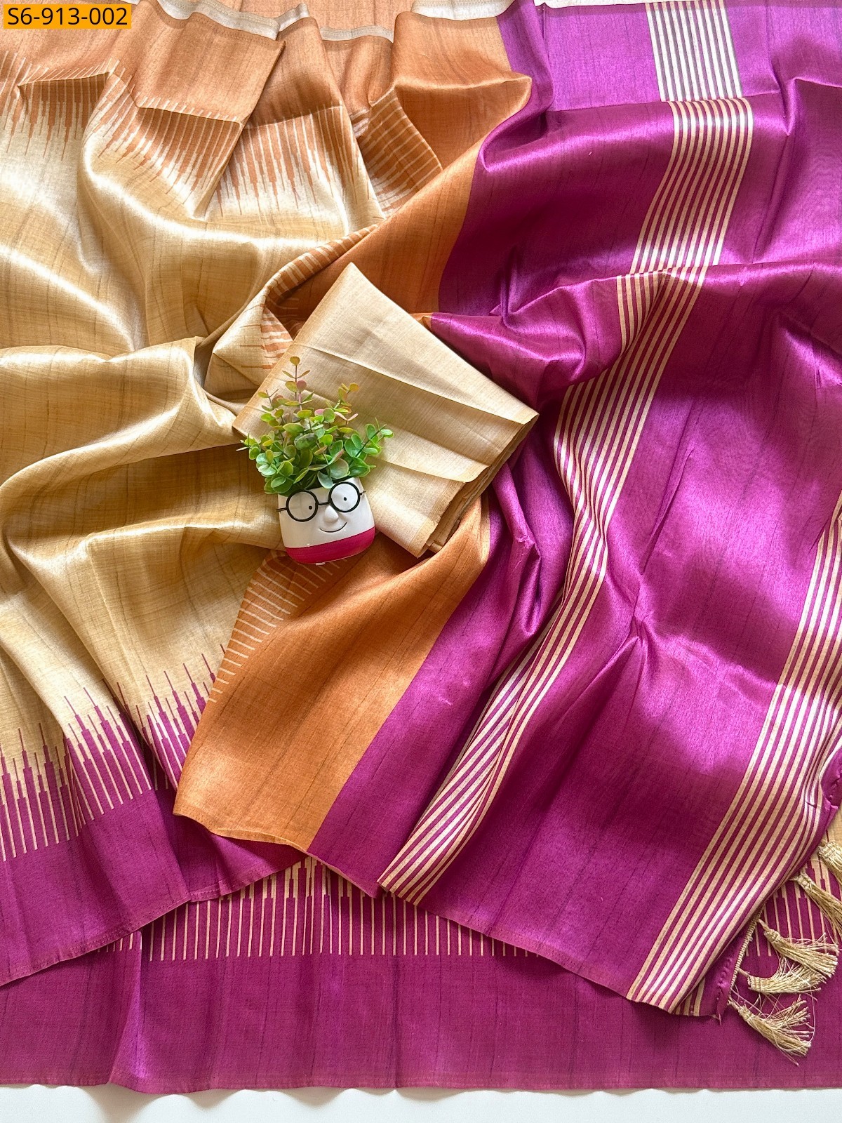 Sandal Fancy Cotton silk Saree