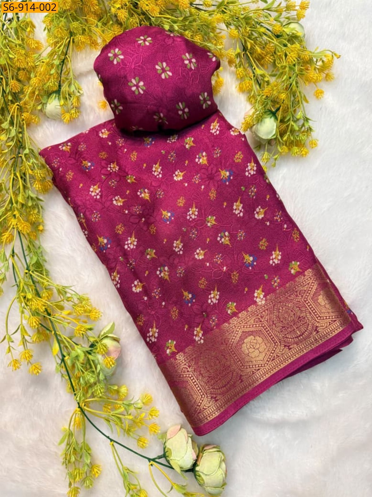 Pink Fancy Marshmellow Saree