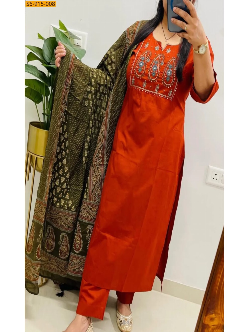 Fancy Cotton Kurti pant duppatta set