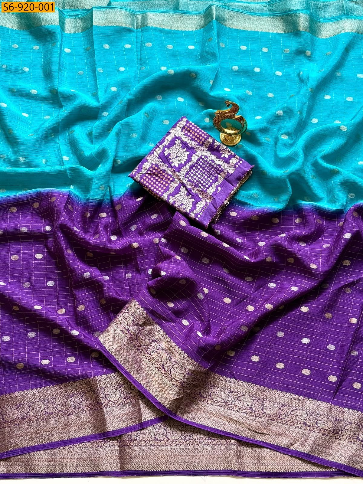 Violet Fancy Chinnon Sarees