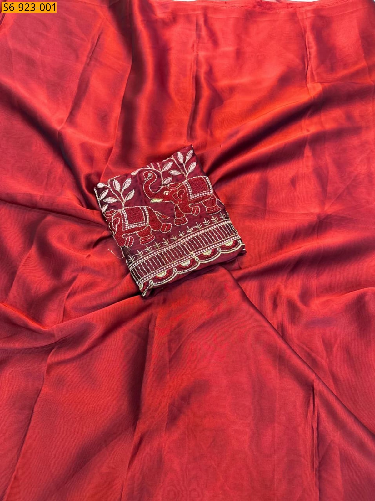 Red Fancy Rangoli Silk Sarees