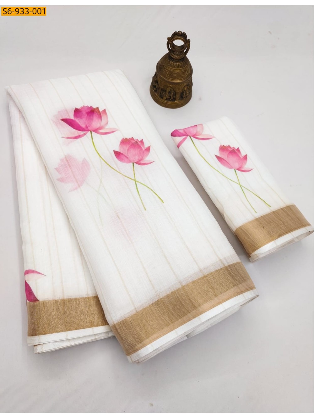 White Fancy Linen Sarees White Fancy Linen Sarees