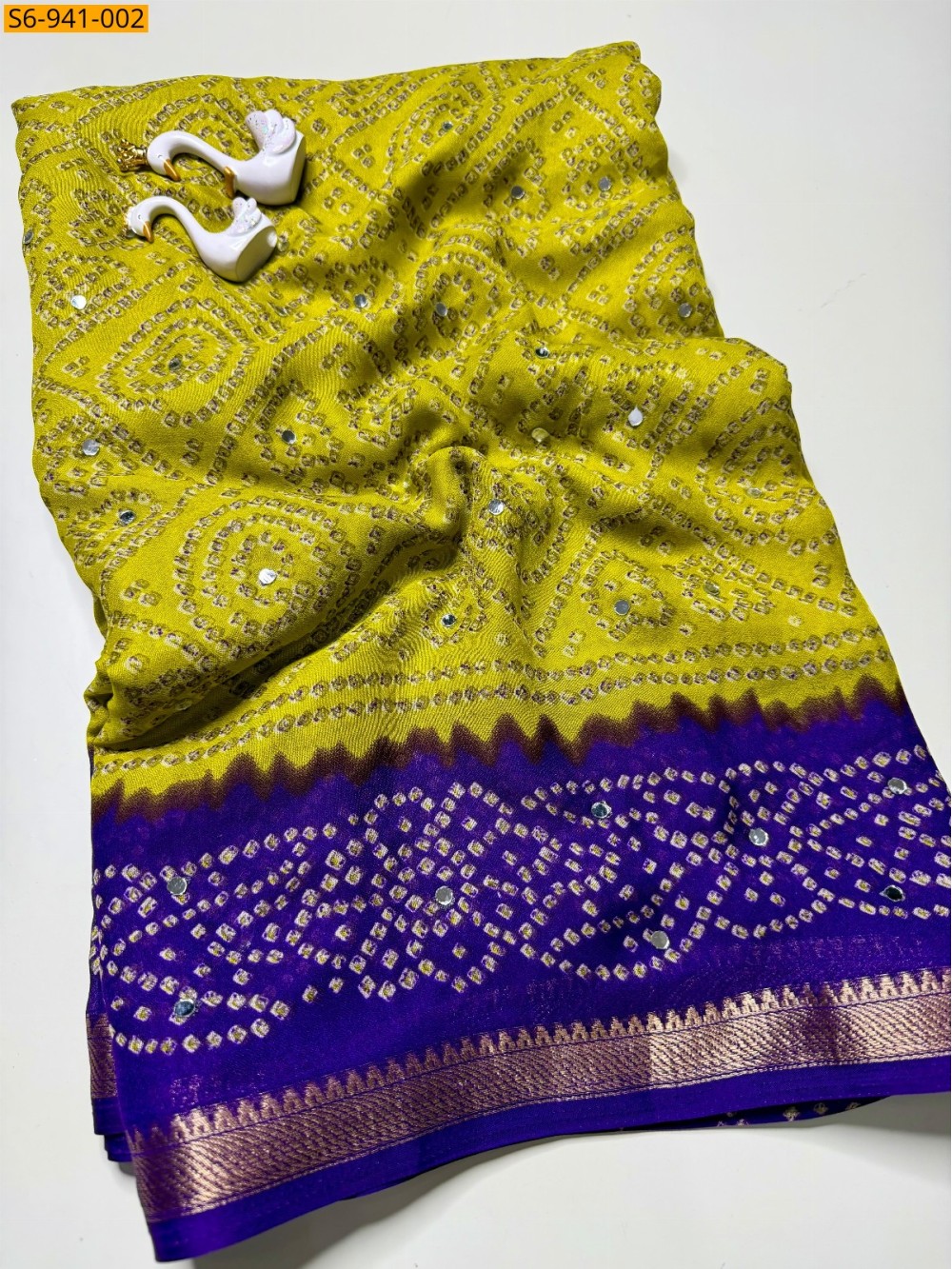 Yellow Fancy Georgette Sarees Yellow Fancy Georgette Sarees