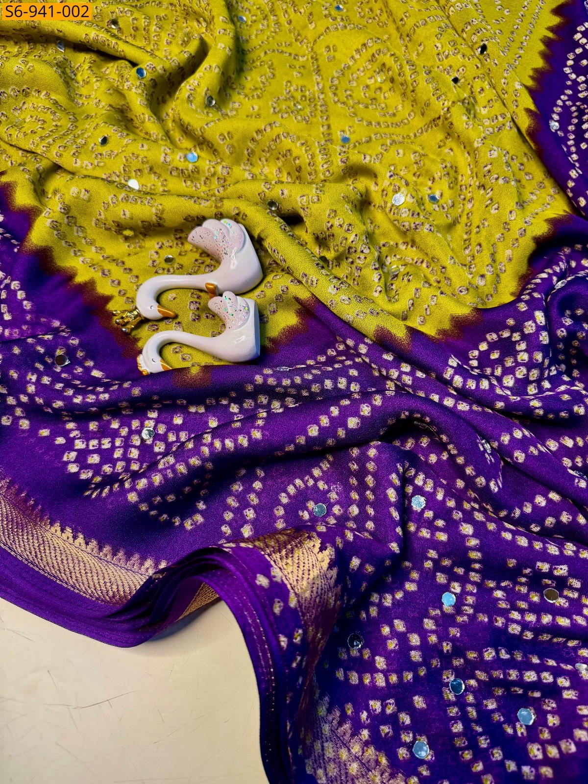 Yellow Fancy Georgette Sarees
