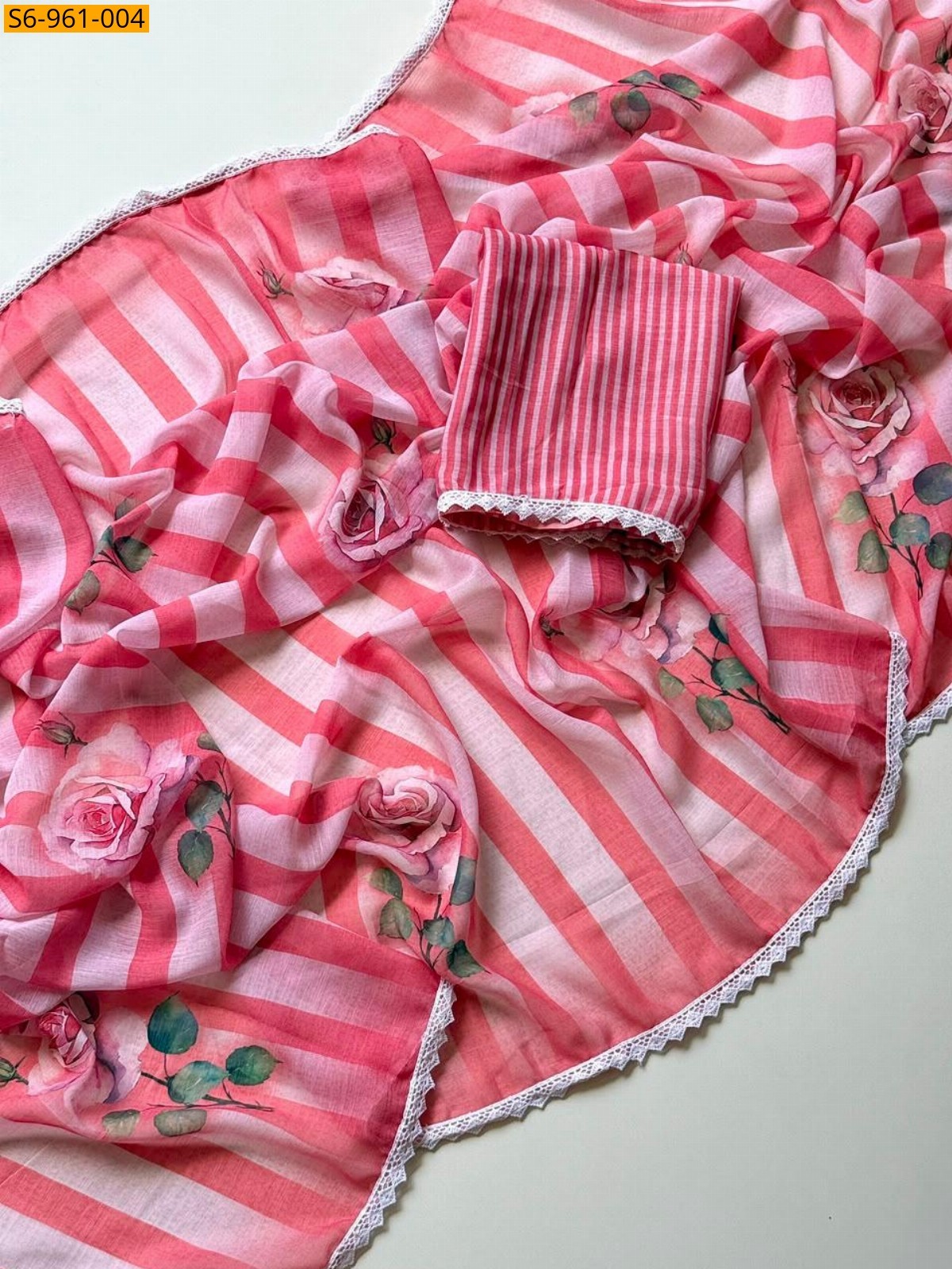 Pink Fancy Alpino Chiffon Saree