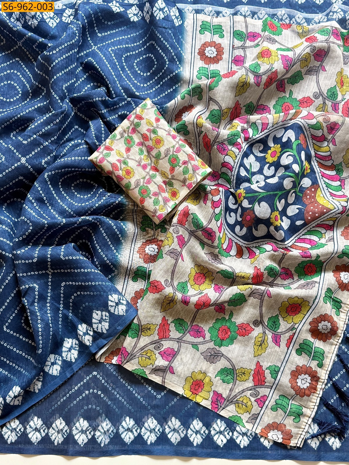 Fancy Soft Cotton Linen Saree