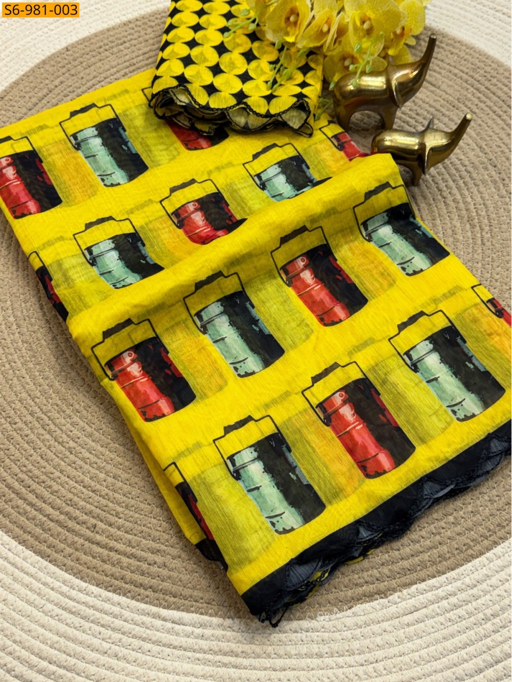Fancy Soft chanderi Cotton Saree