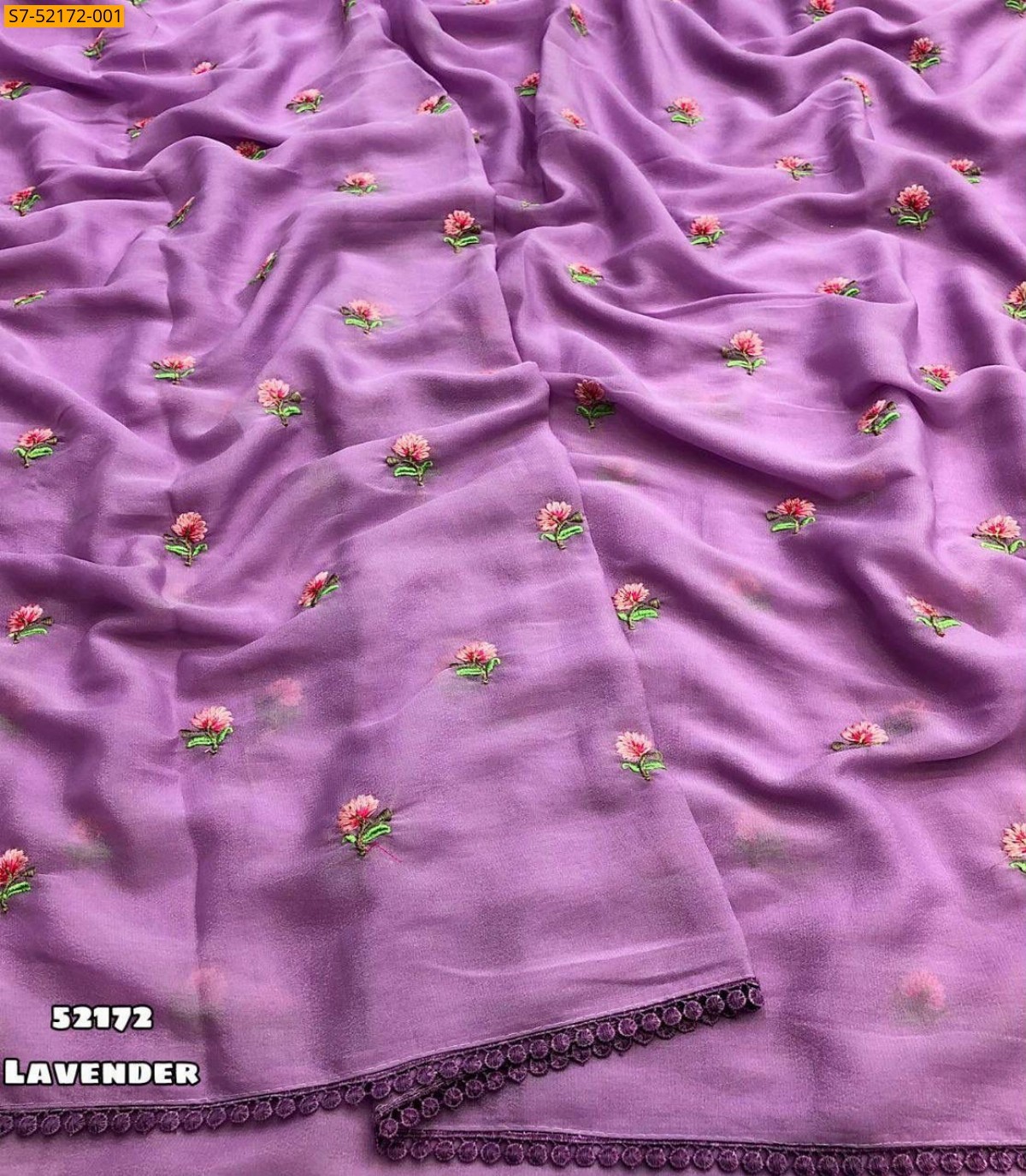 Lavender Chiffon sarees