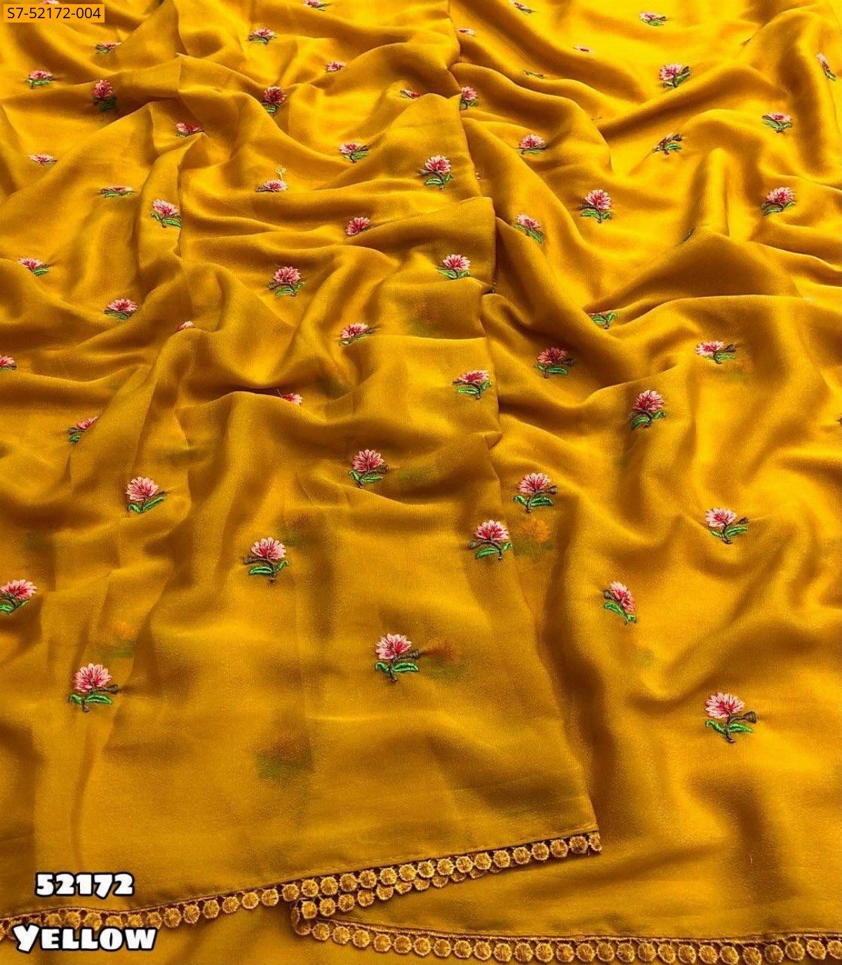 Yellow Chiffon sarees
