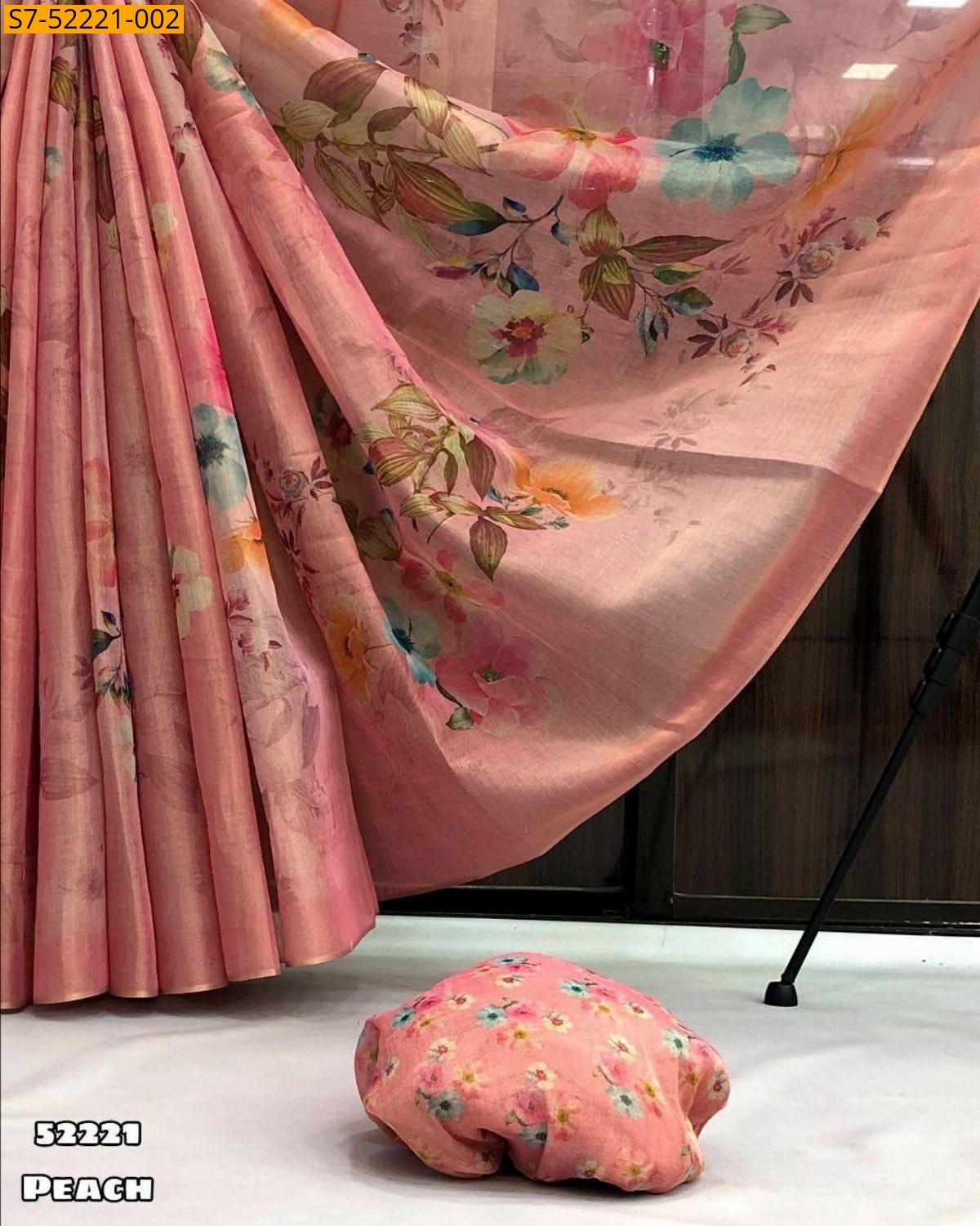 Peach Fancy tissue silk sarees 