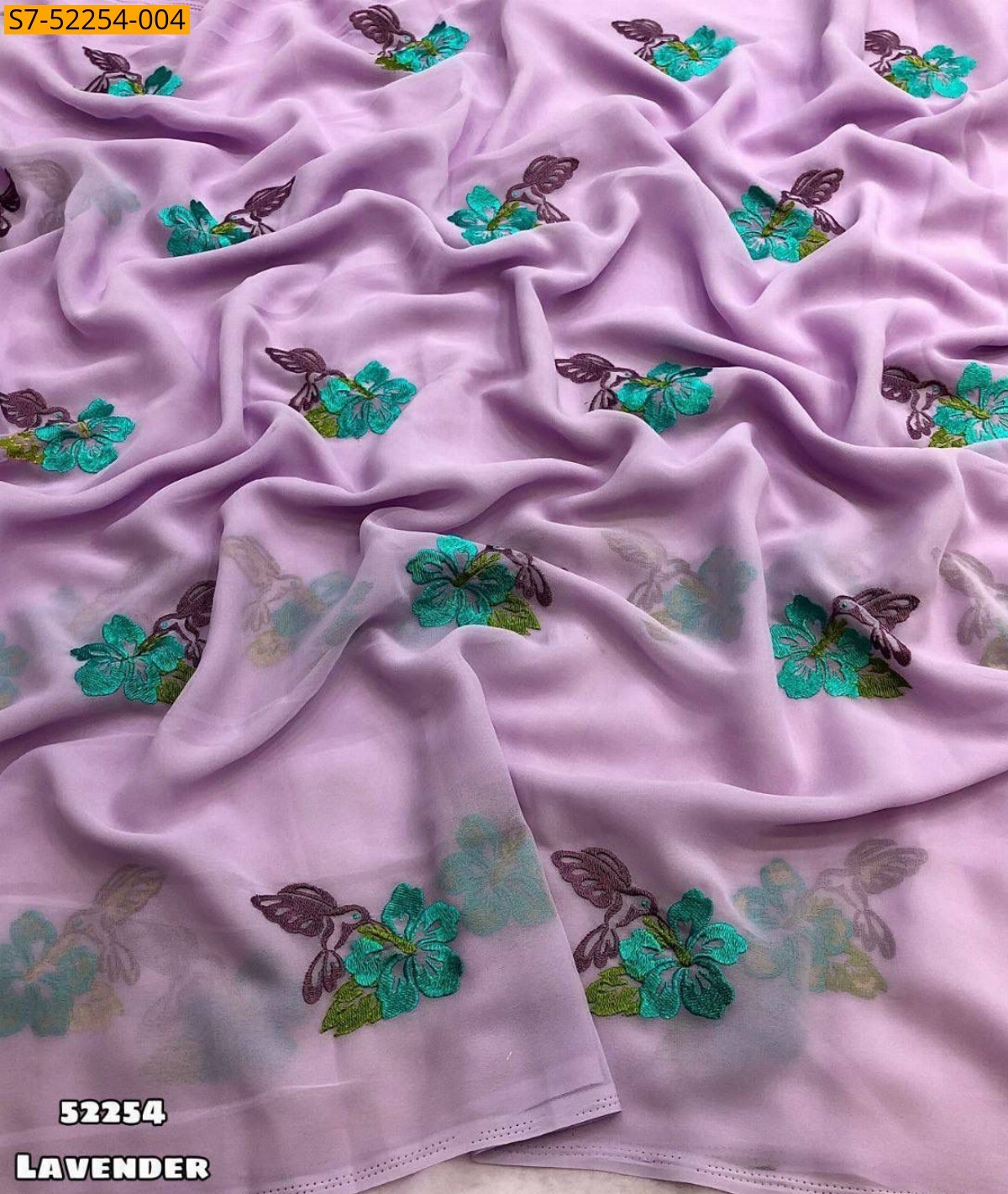 Lavender Chiffon sarees