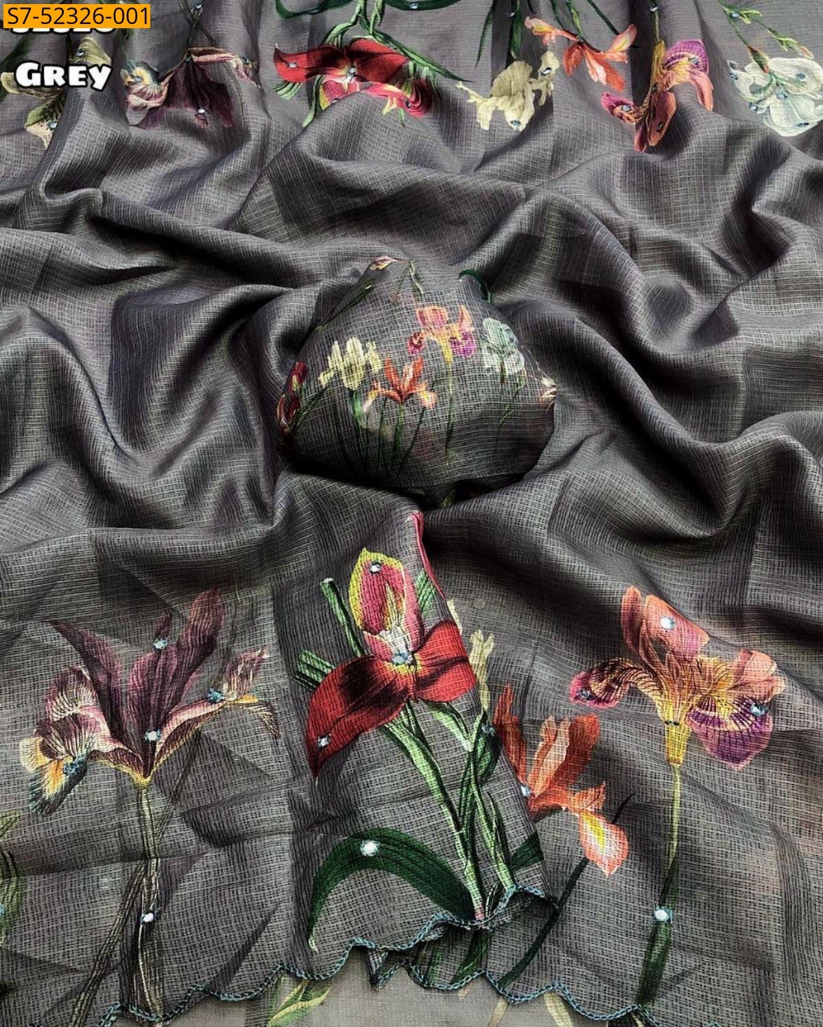 Gray Fancy kota Sarees