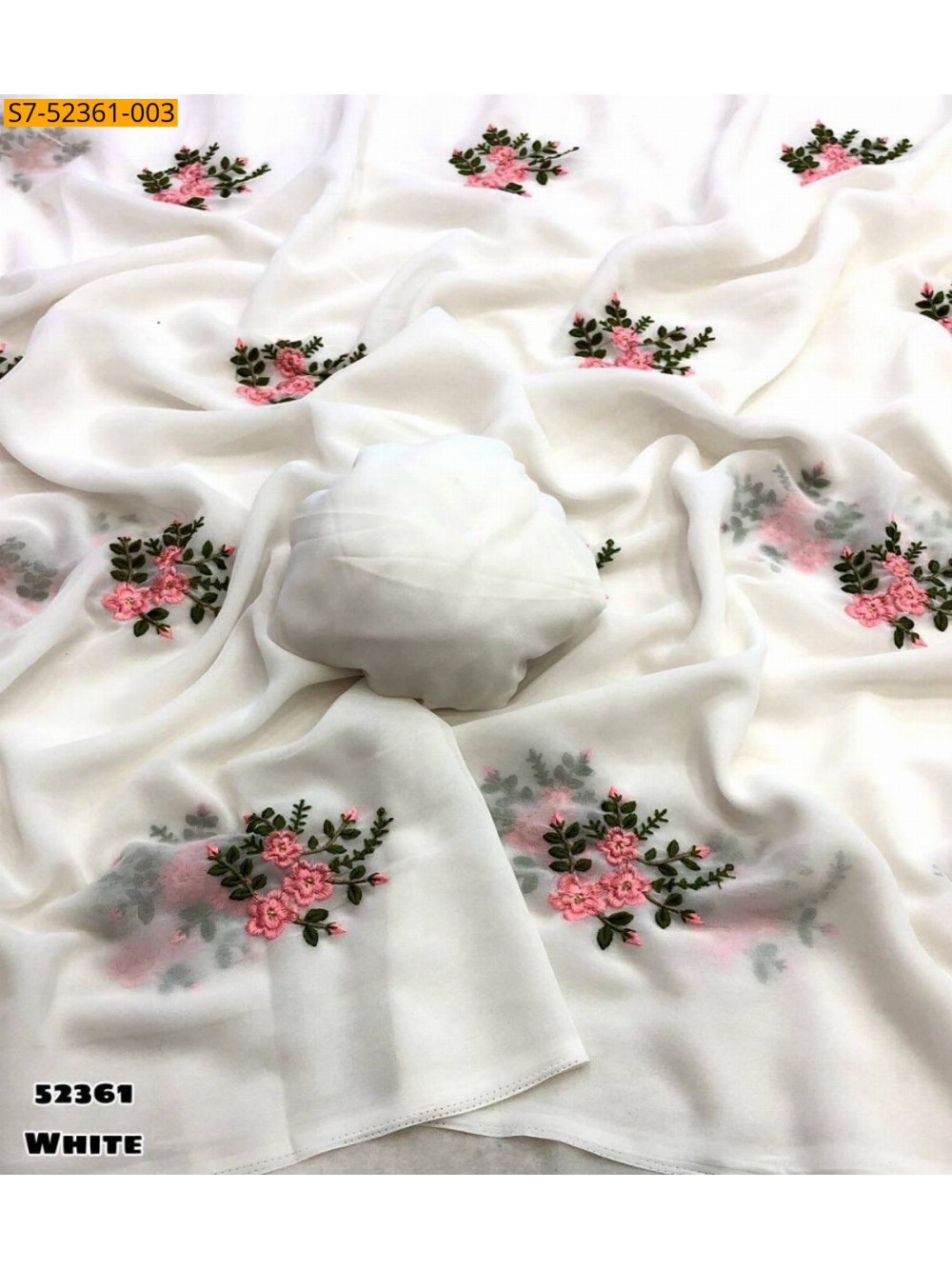 Georgette embroidery Saree