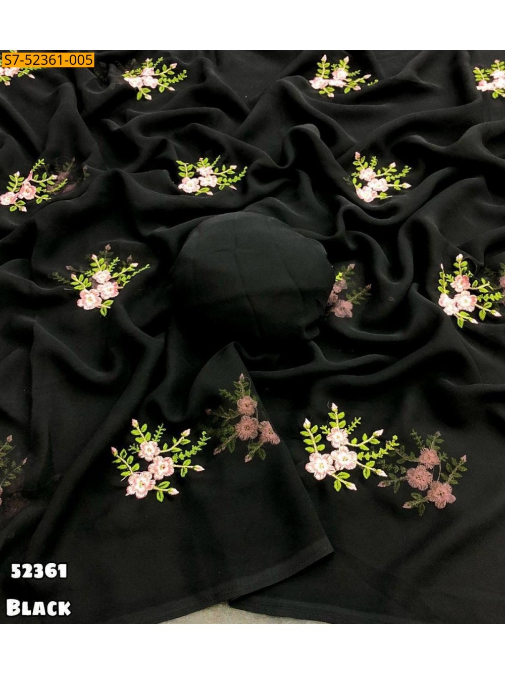 Georgette embroidery Saree