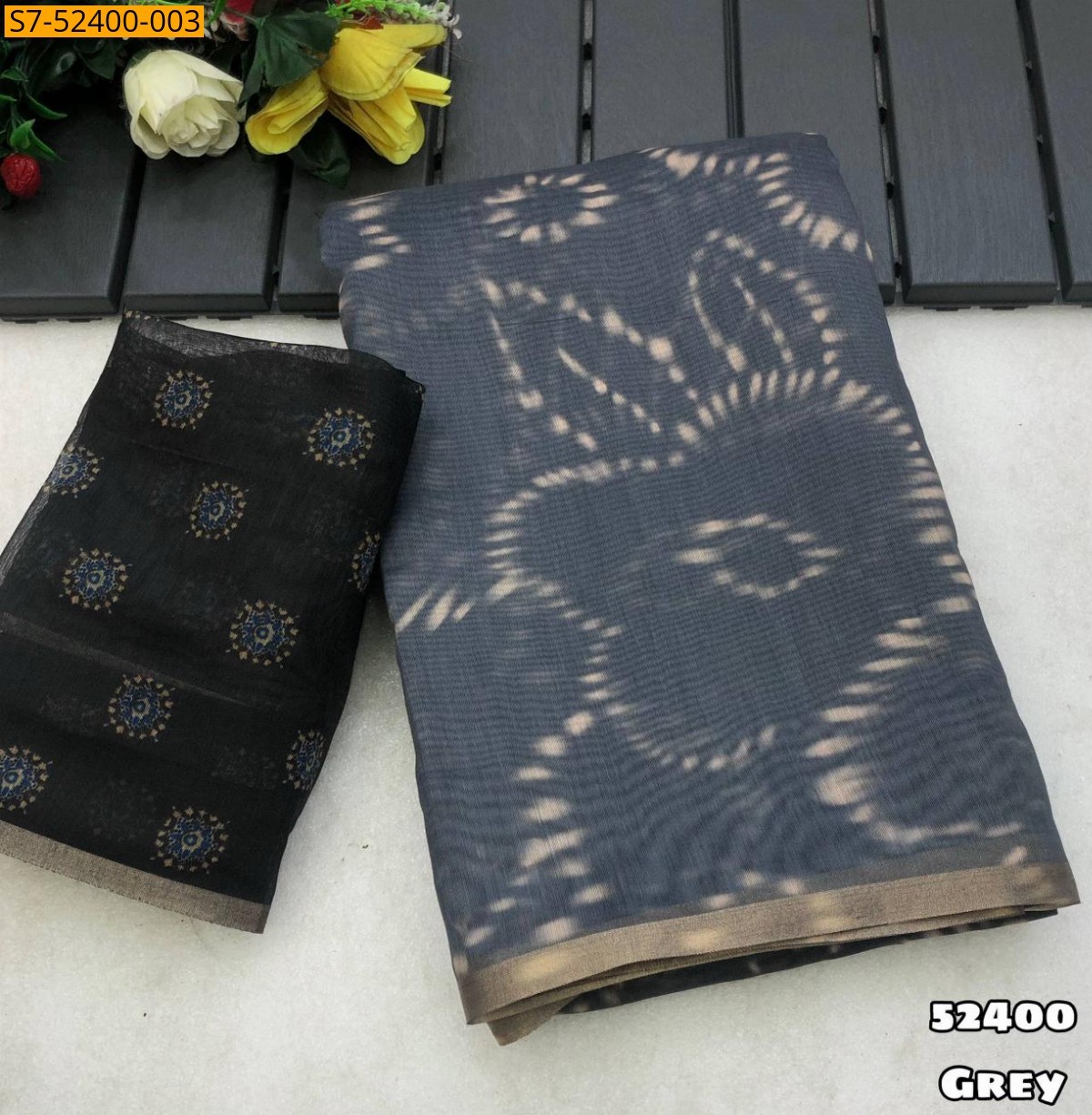 Fancy chanderi cotton Saree