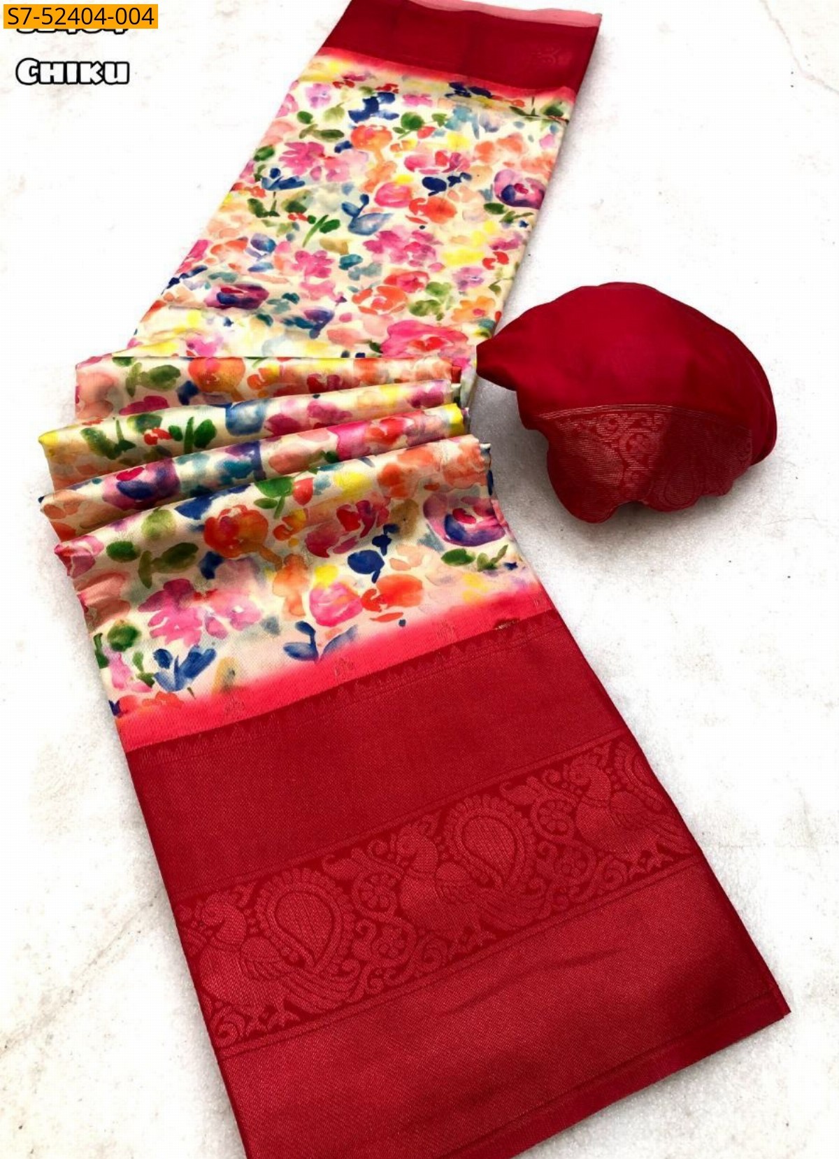 Sandal Fancy kota printed saree