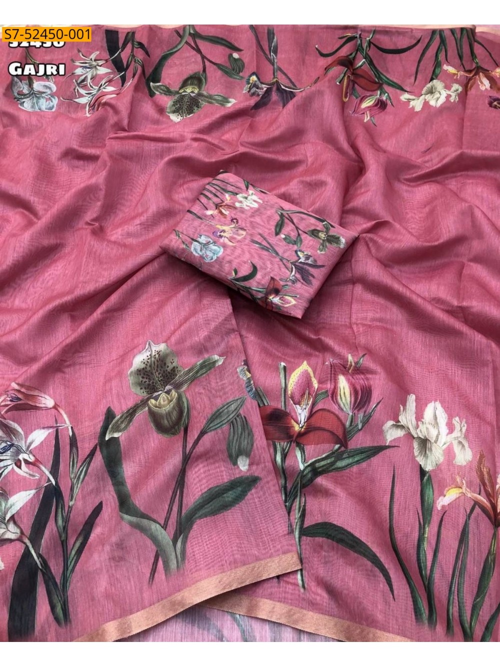 Fancy Soft chanderi printed saree